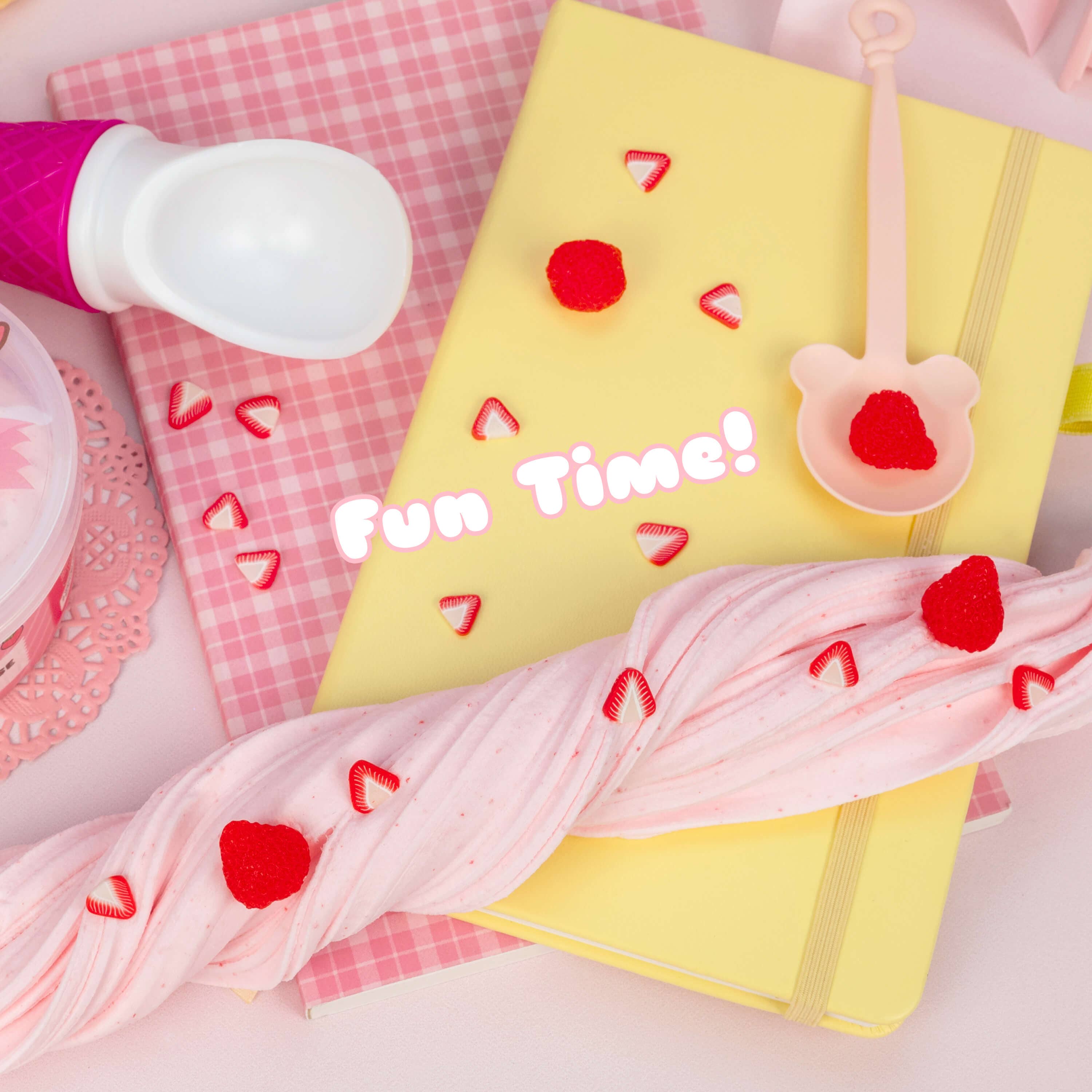 Strawberry Mousse Fluffy Butter Signature Dome™ Slime | Kawaii Slime