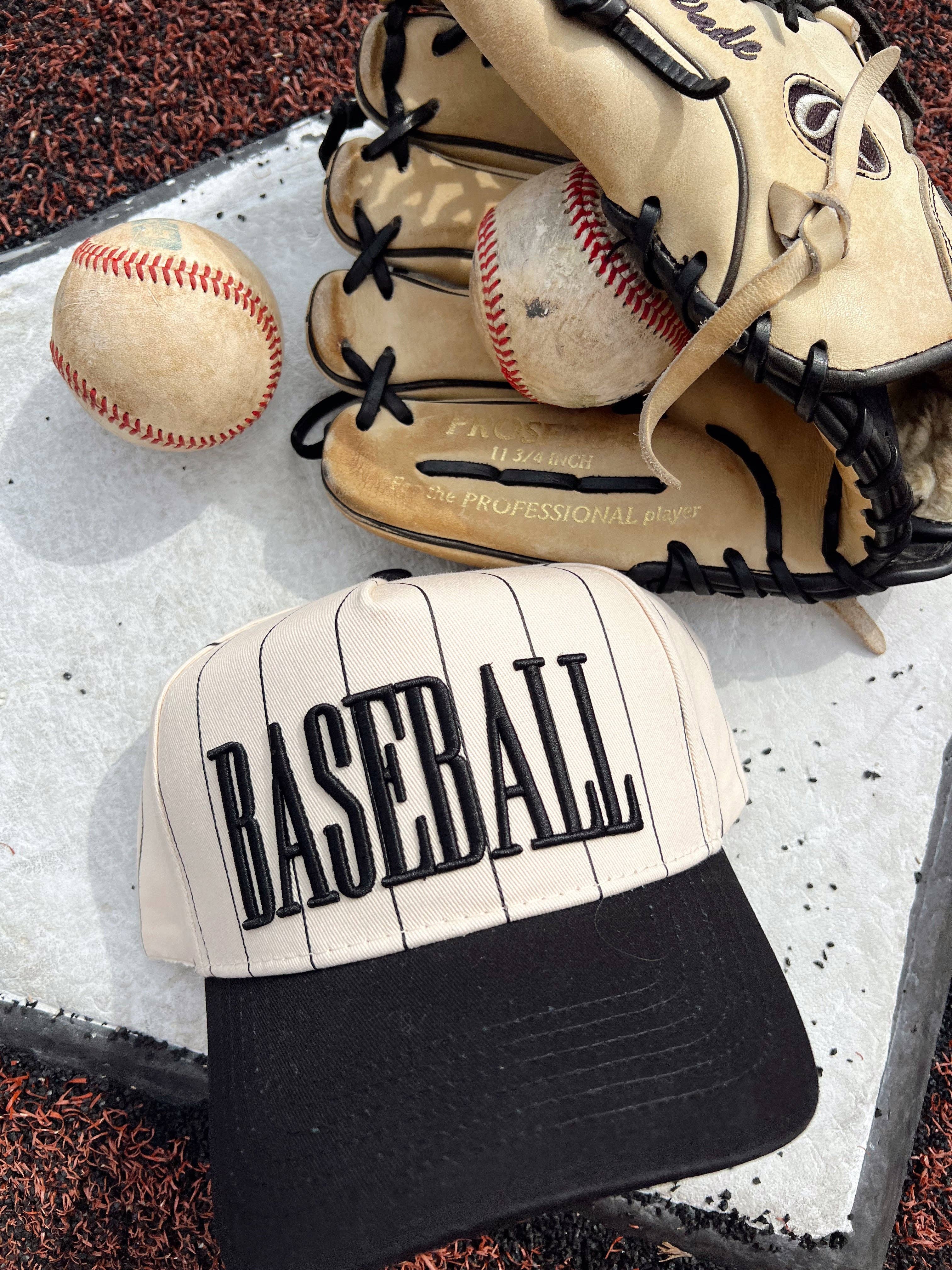 Baseball - Black Stripe Vintage Trucker Hat | Kenzkustomz