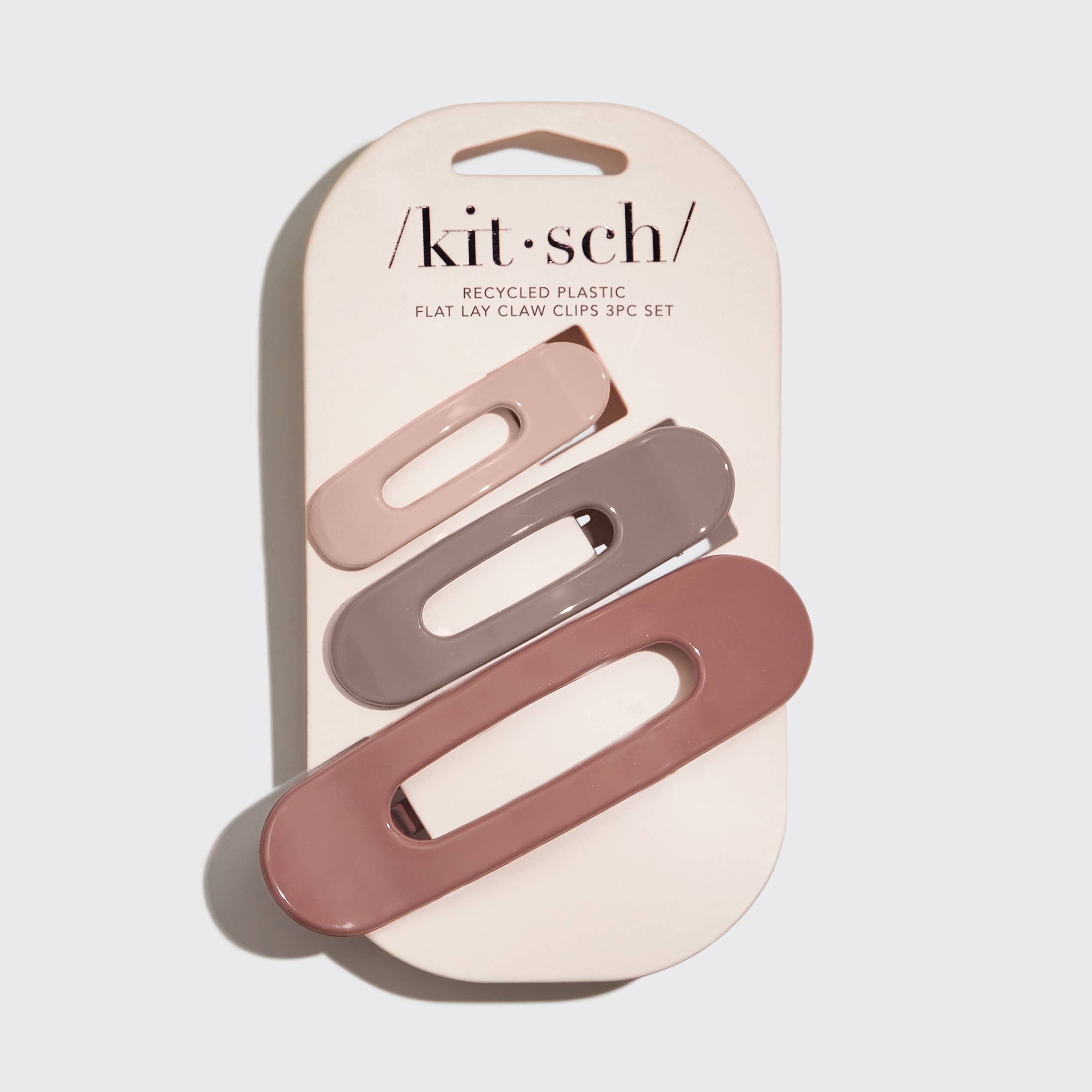 Flat Lay Claw Clip 3pc Flat - Ultra Glossy Terracotta | Kitsch
