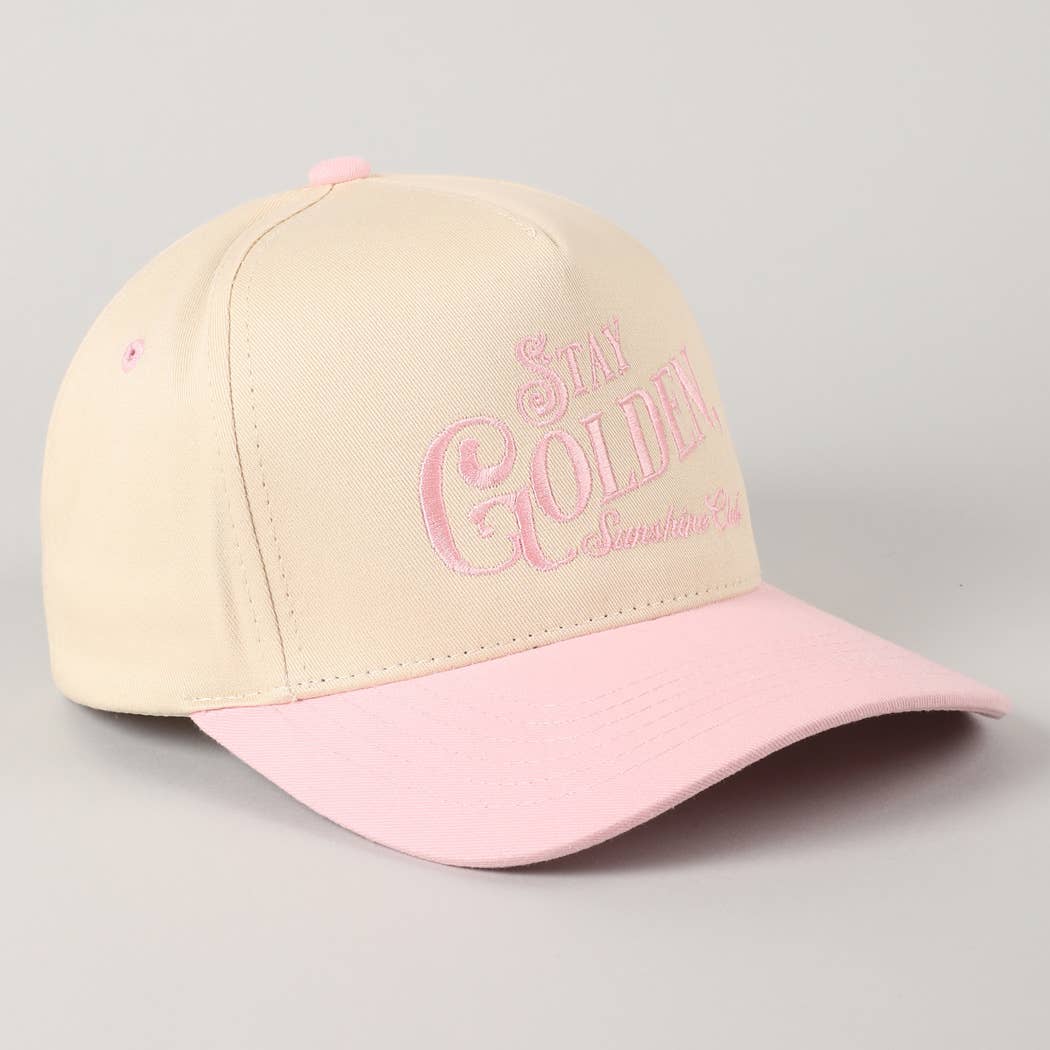Stay Golden Sunshine Club Embroidery Trucker Hat | Fashion City