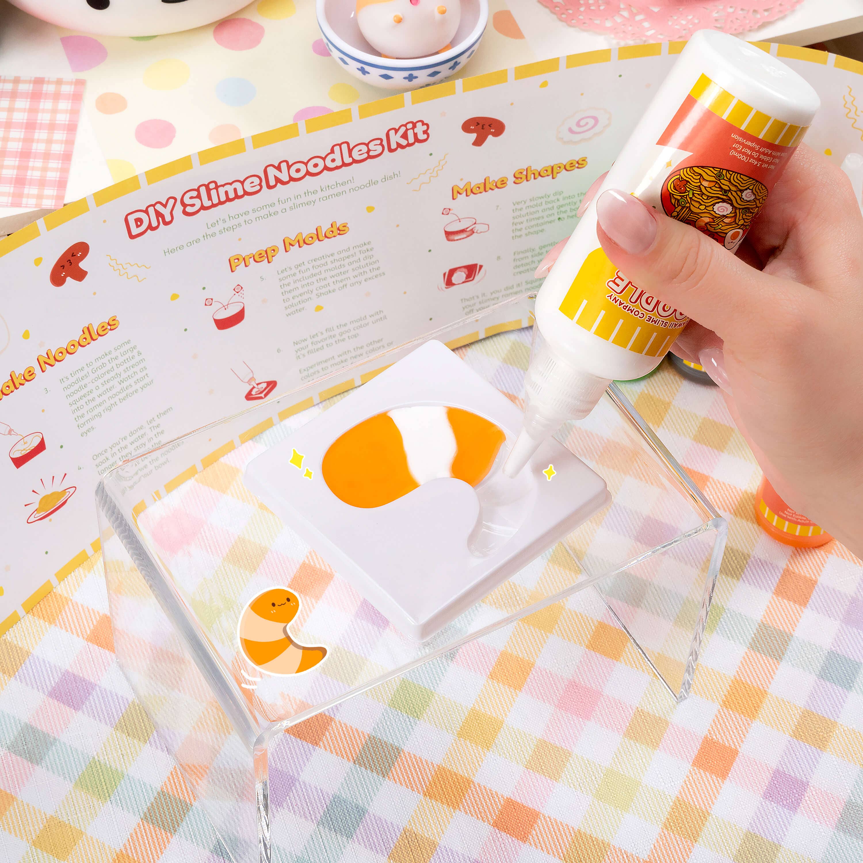 Instant Ramen Noodles Slime Science Kit | Kawaii Slime