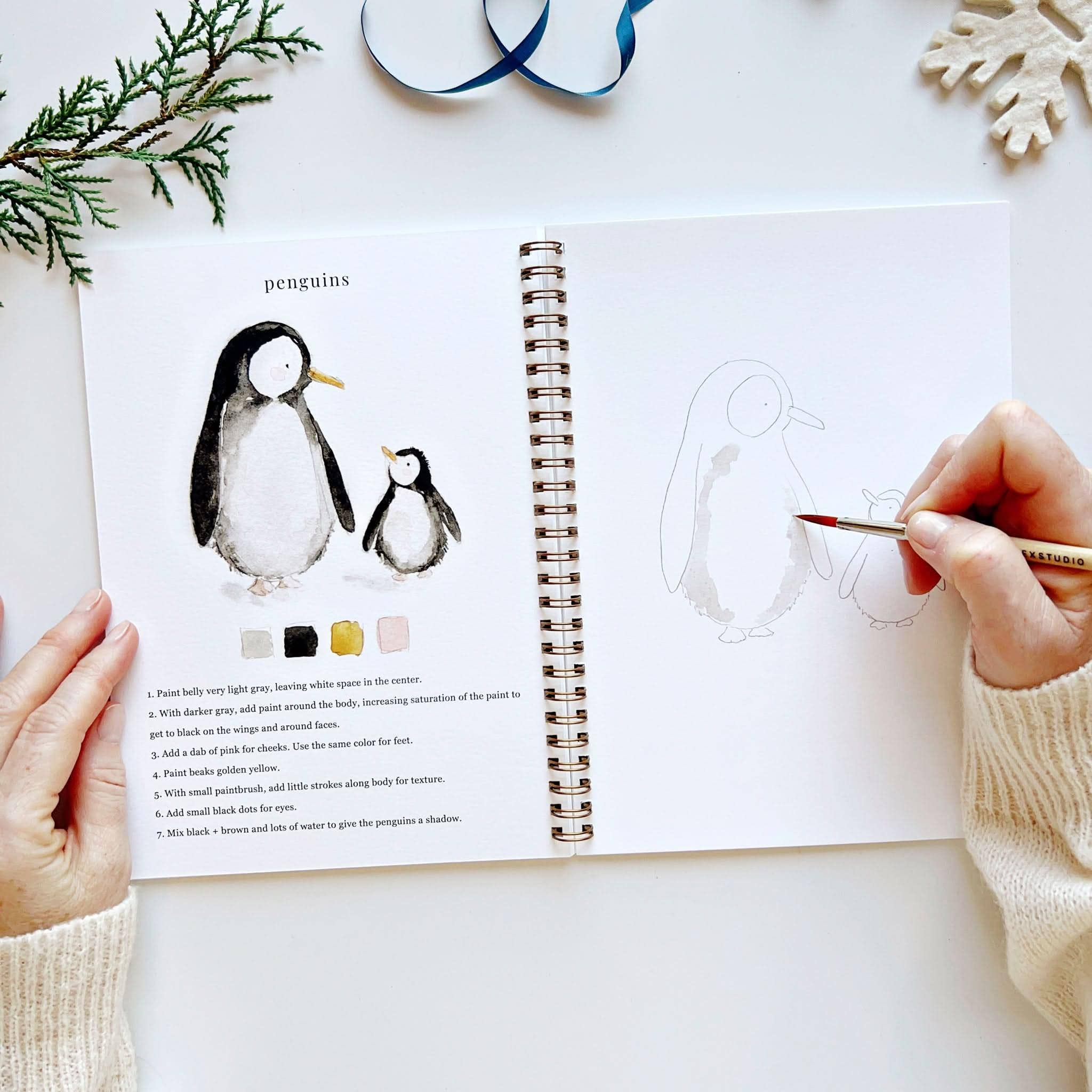 Winter watercolor workbook | Emily Lex Studio