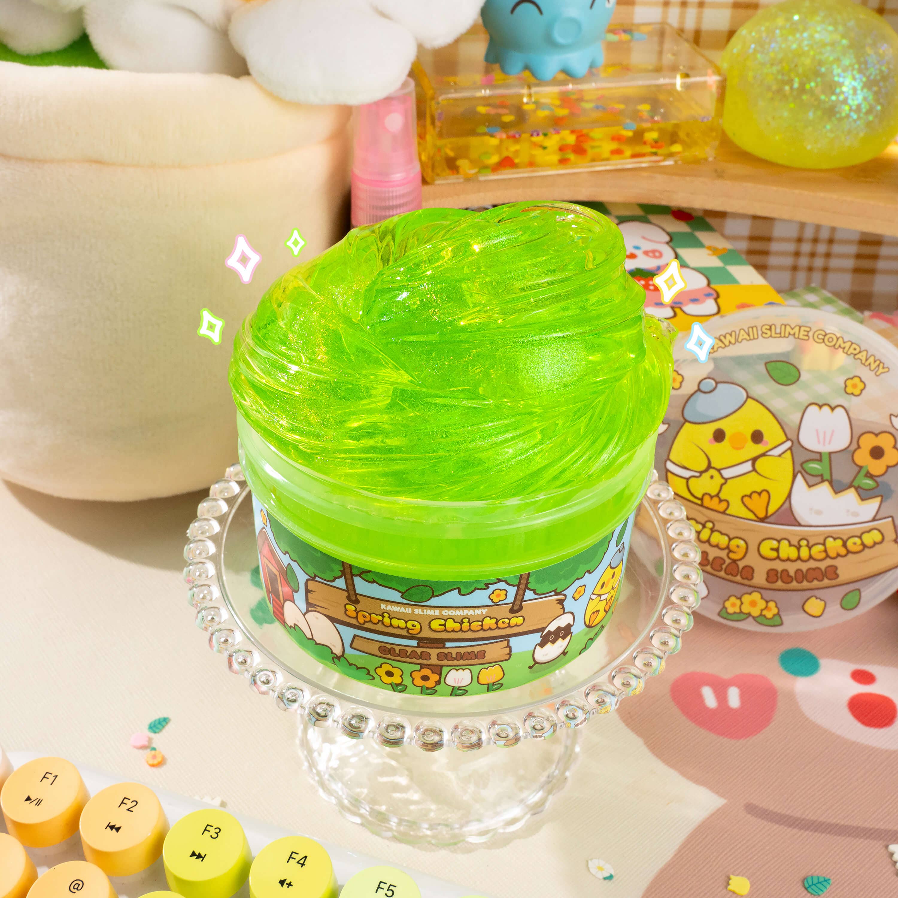 Spring Chicken Clear Signature Dome™ Slime | Kawaii Slime