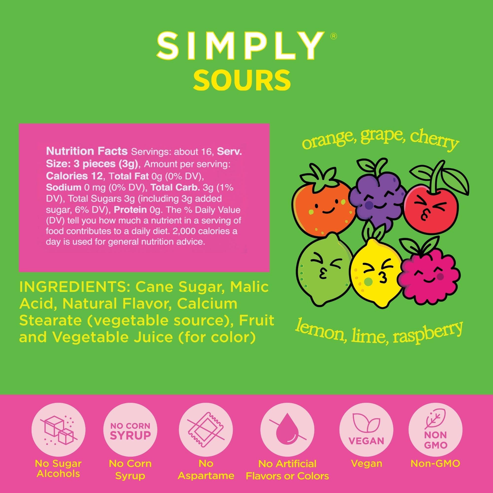 Simply Sours - Citrus Berry | Simply Gum