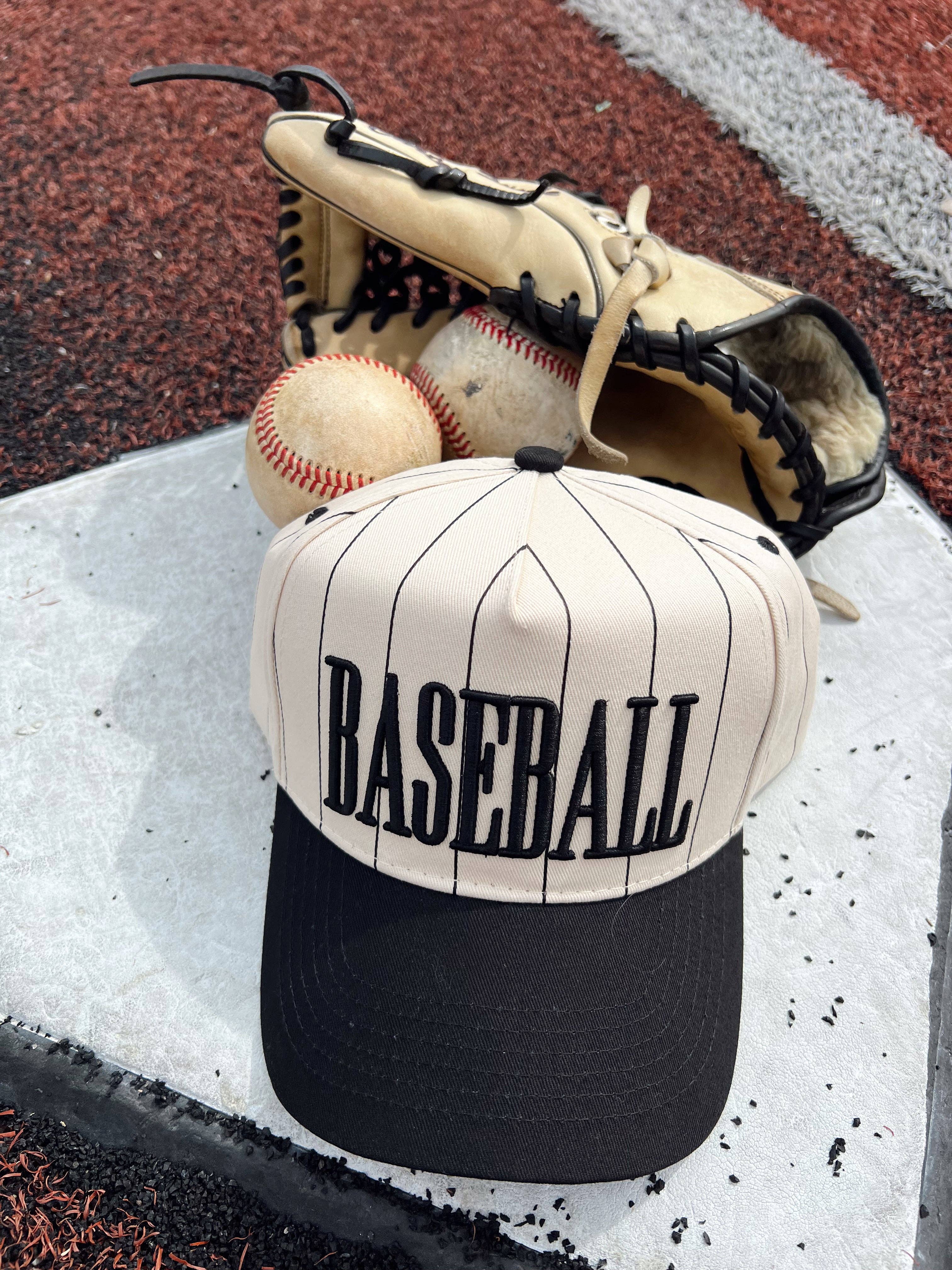 Baseball - Black Stripe Vintage Trucker Hat | Kenzkustomz