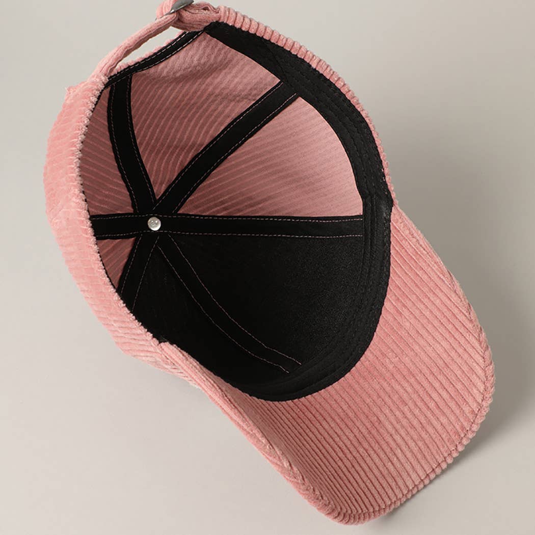 BLESSED 3D Embroidered Corduroy Baseball Cap | Toothbrush LLC
