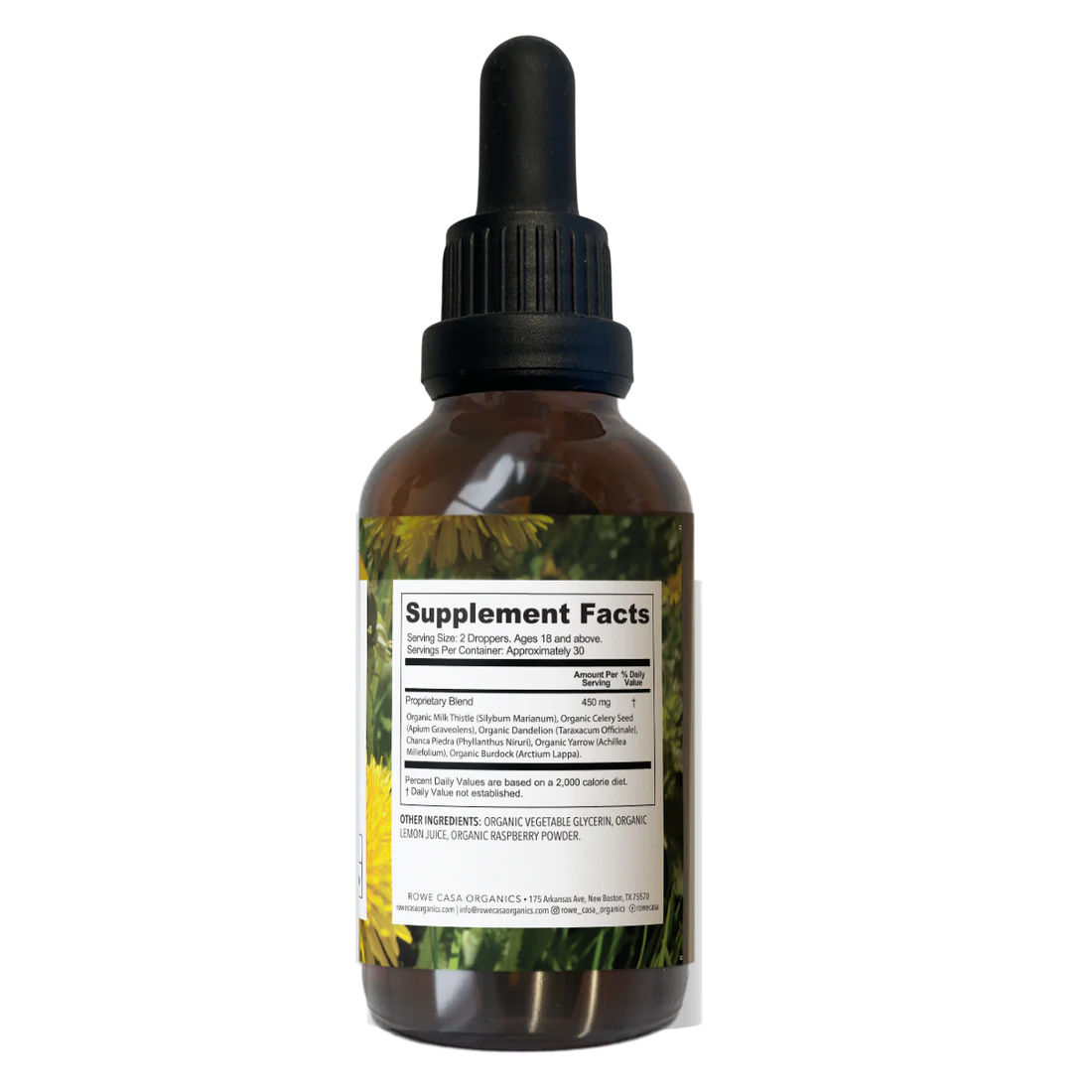 Liver Support Tincture 2 oz | Rowe Casa Organics