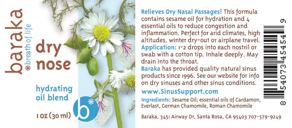Dry Nose Oil | Bakara Sinus Products