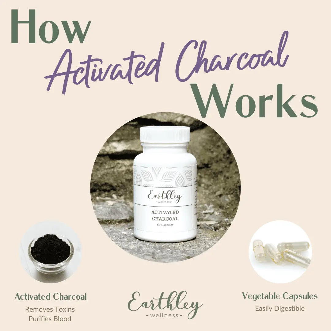 Activated Charcoal Capsules 60 ct. | Earthley