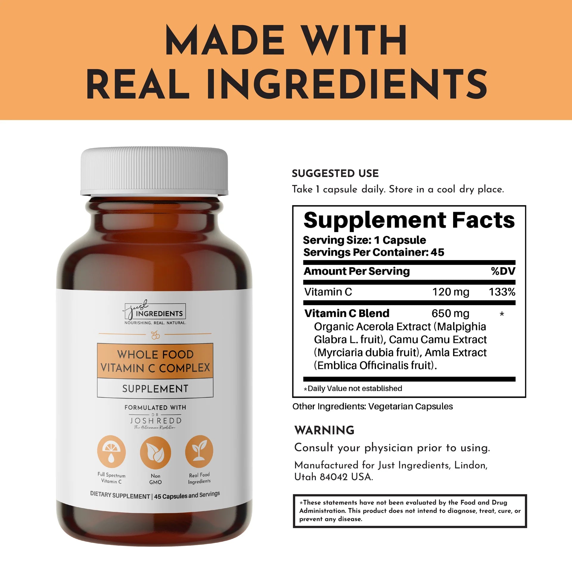 Whole Food Vitamin C Complex | Just Ingredients