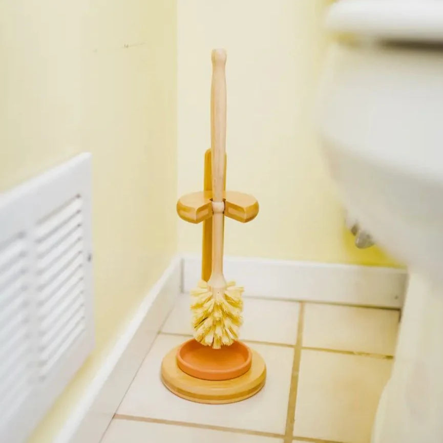 Bamboo Toilet Bowl Cleaner Brush and Stand | Bamboo Switch