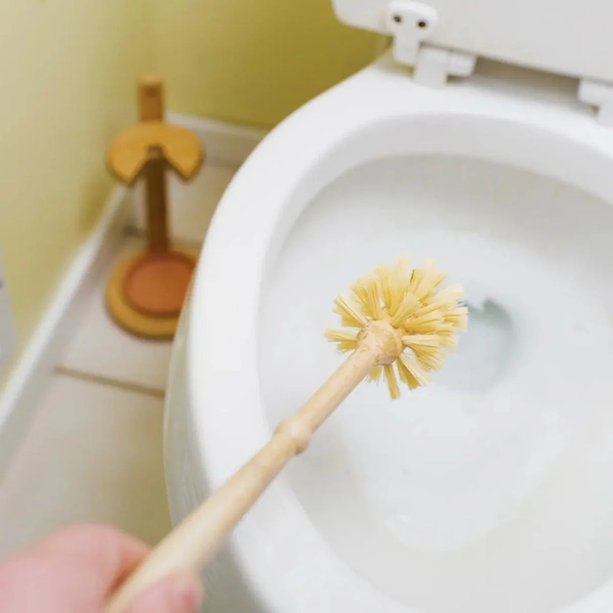 Bamboo Toilet Bowl Cleaner Brush and Stand | Bamboo Switch