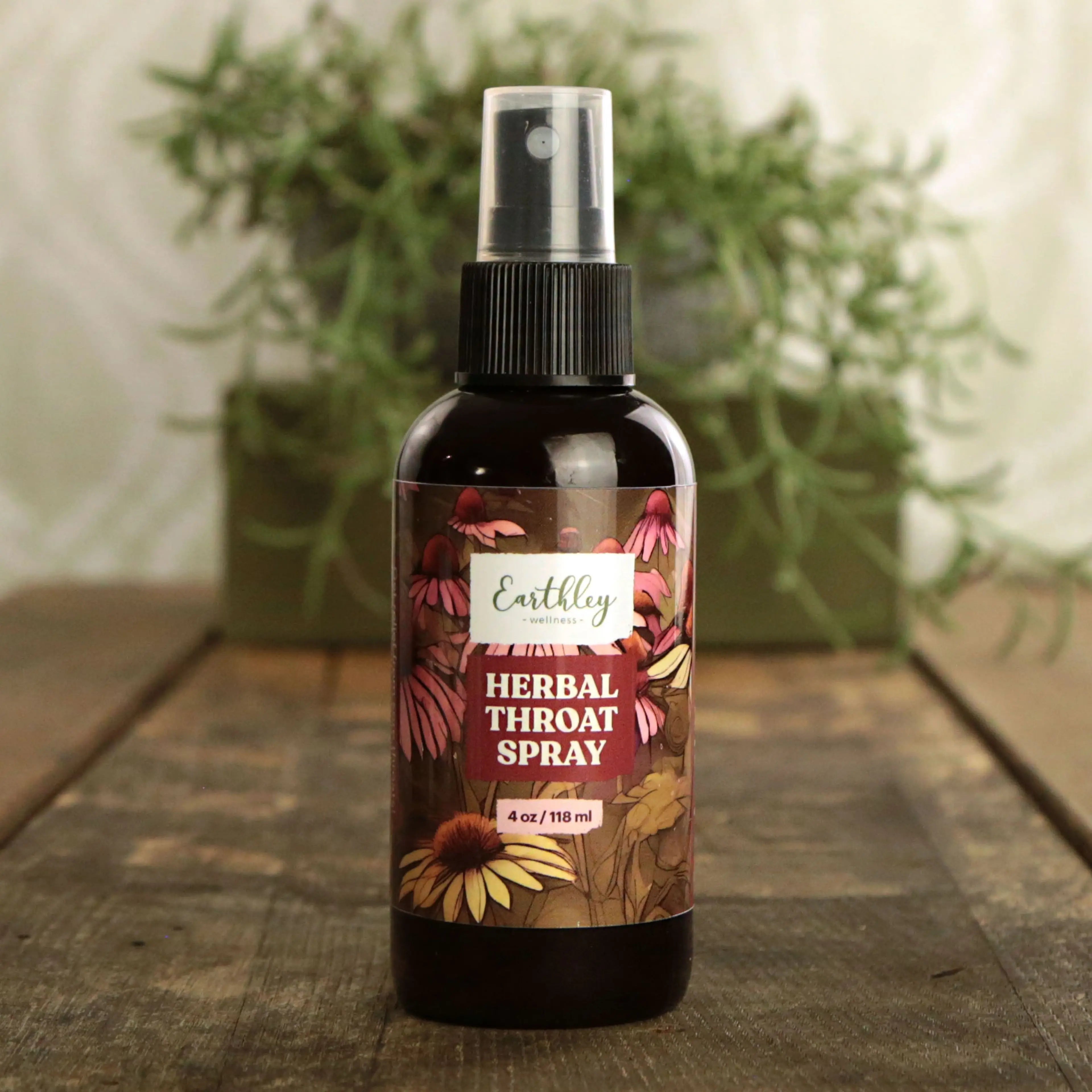 Herbal Throat Spray - 4oz | Earthley