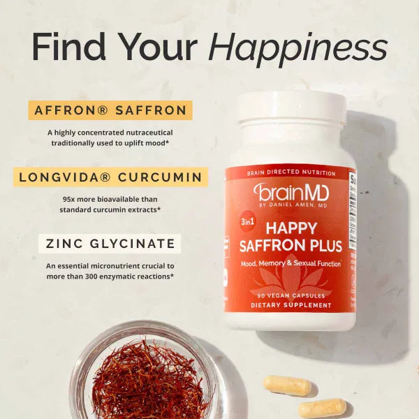 Happy Saffron Plus | Brain MD by Daniel Amen, MD