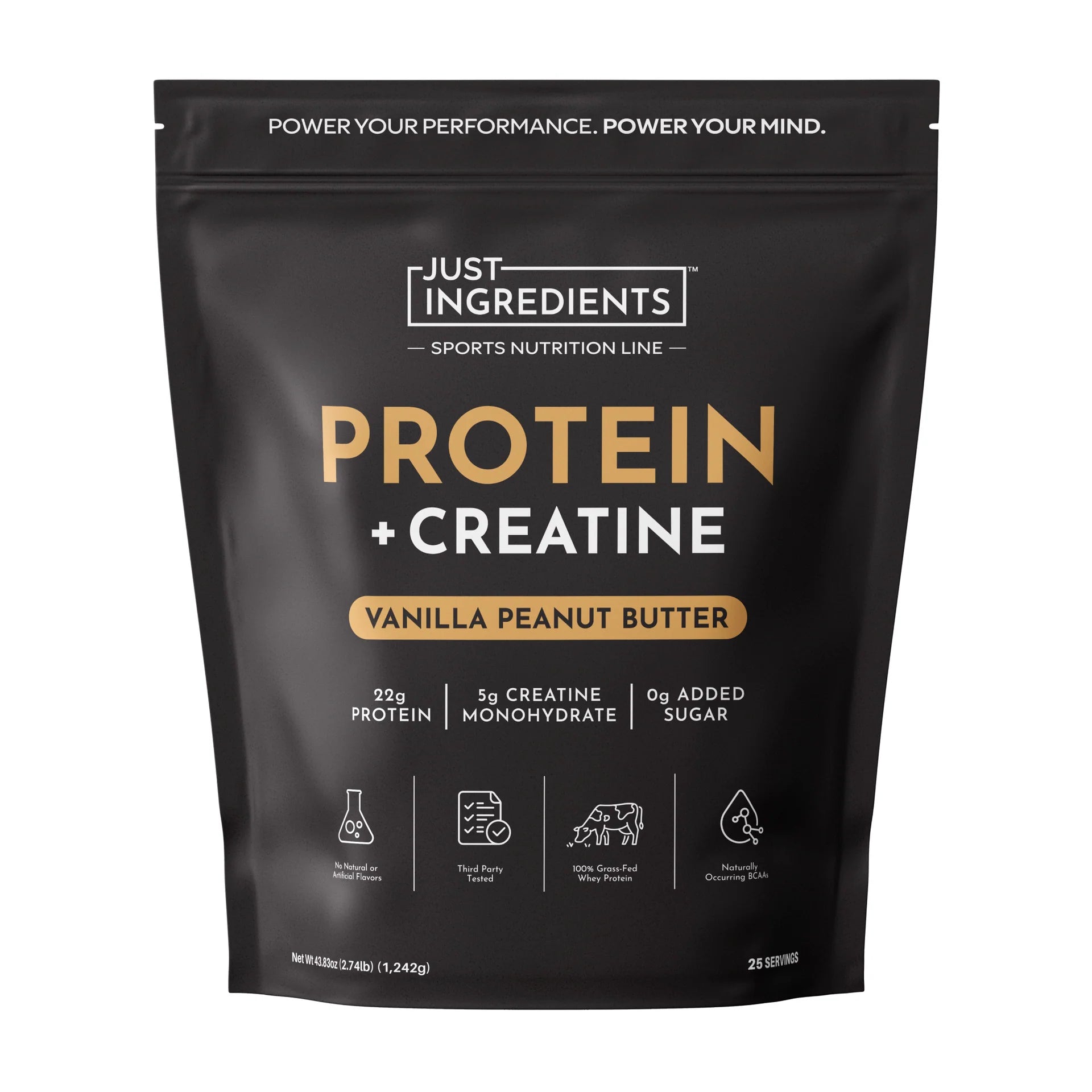 Vanilla Peanut Butter Protein + Creatine | Just Ingredients