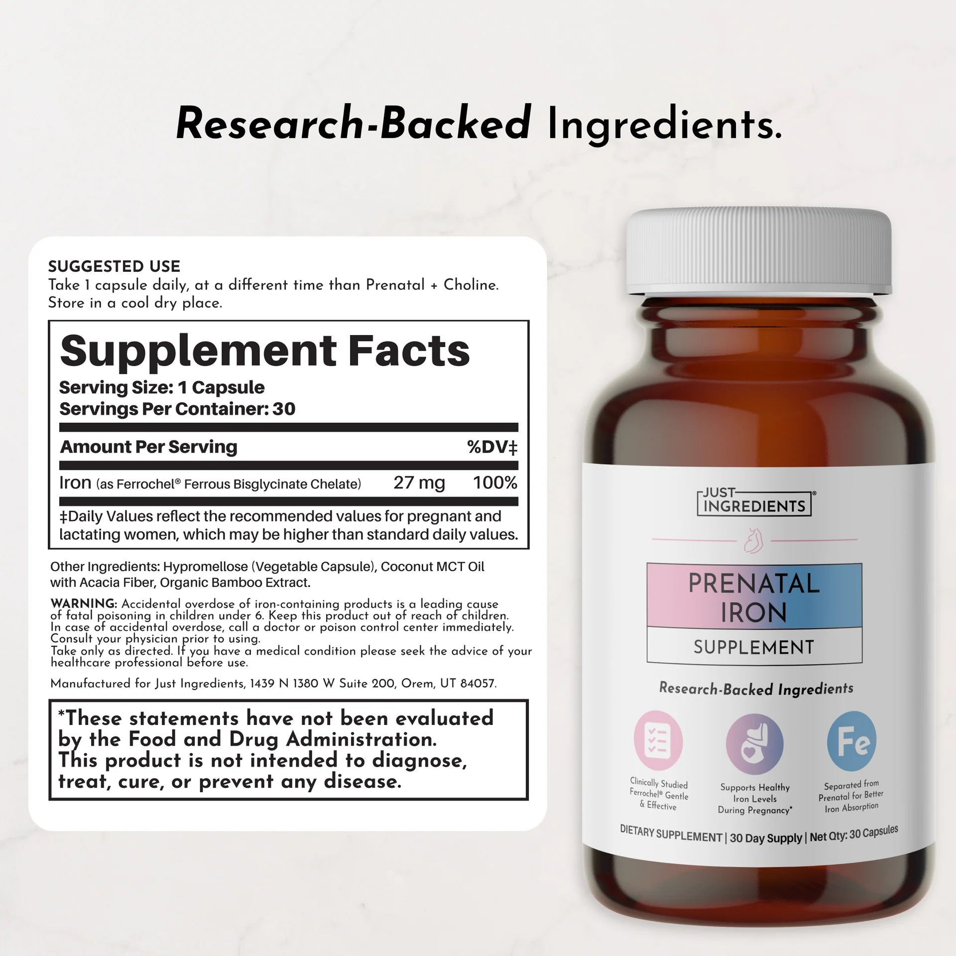 Prenatal Iron | Just Ingredients