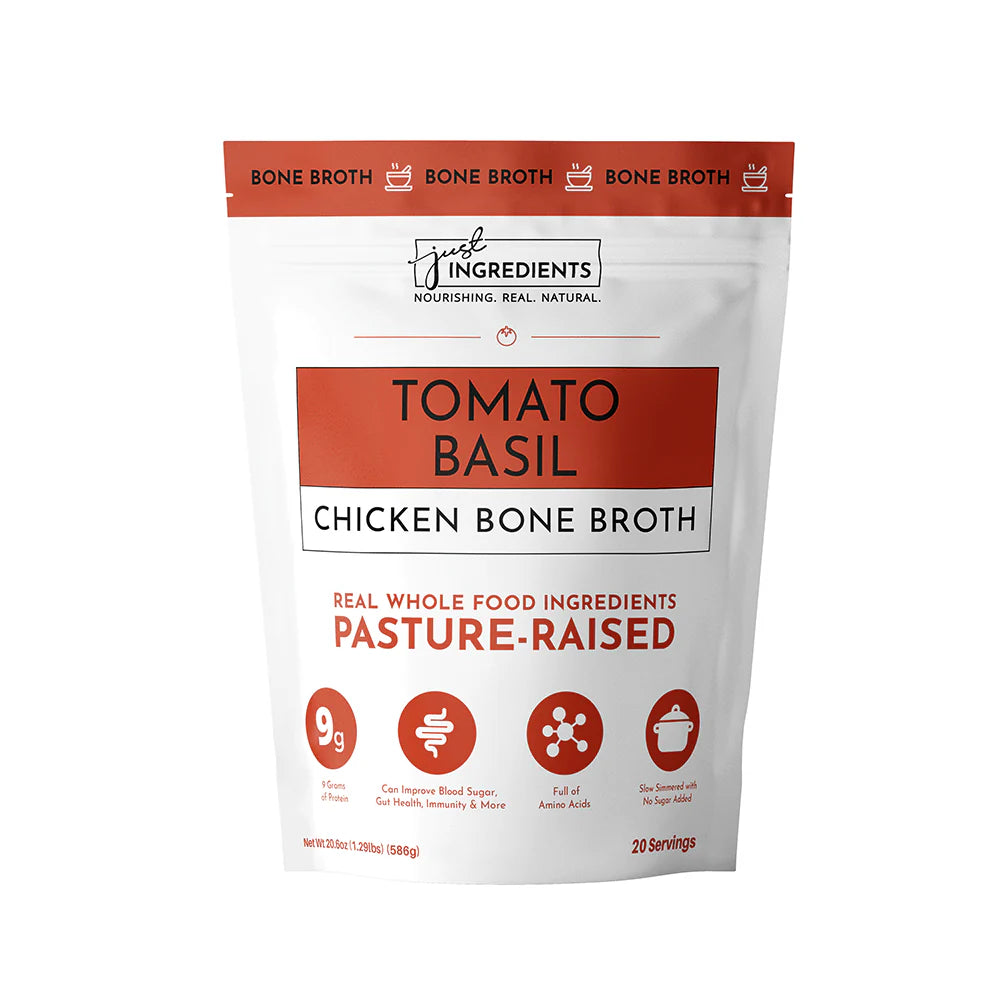 Tomato Basil Chicken Bone Broth | Just Ingredients