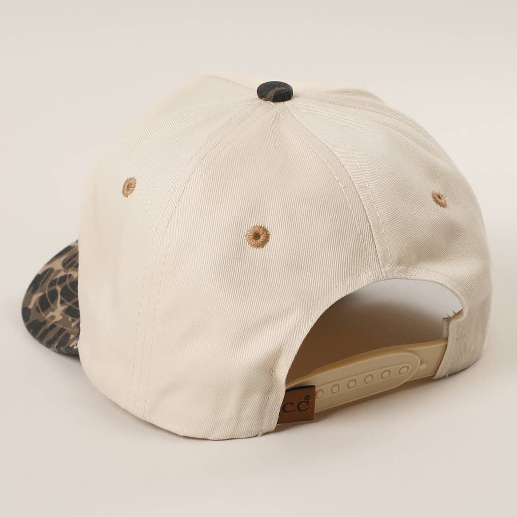 MADE IN AMERICA 3D Embroidered Two-Tone Leopard Brim Trucker | Fashion City