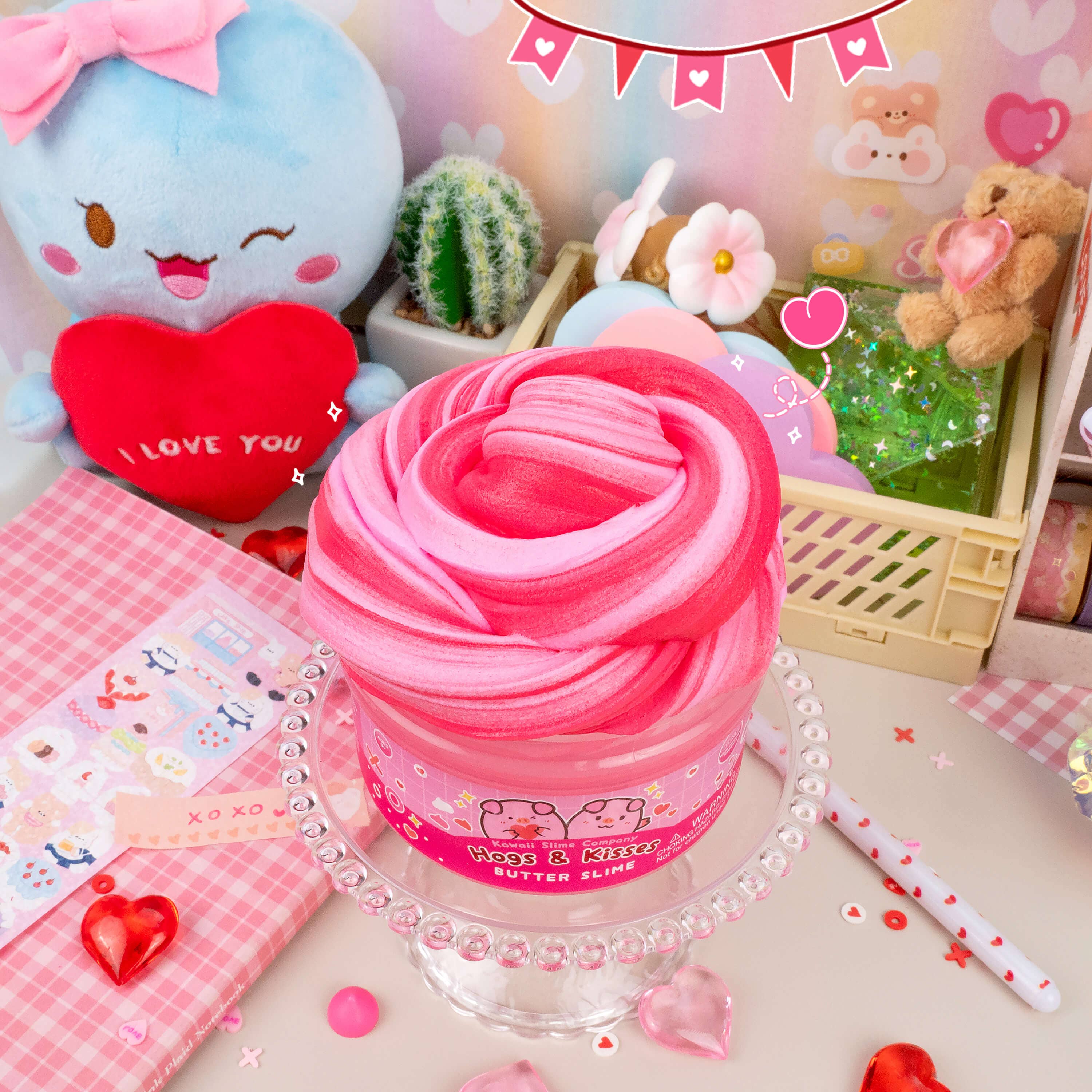 Hogs & Kisses Butter Signature Dome™ Slime | Kawaii Slime