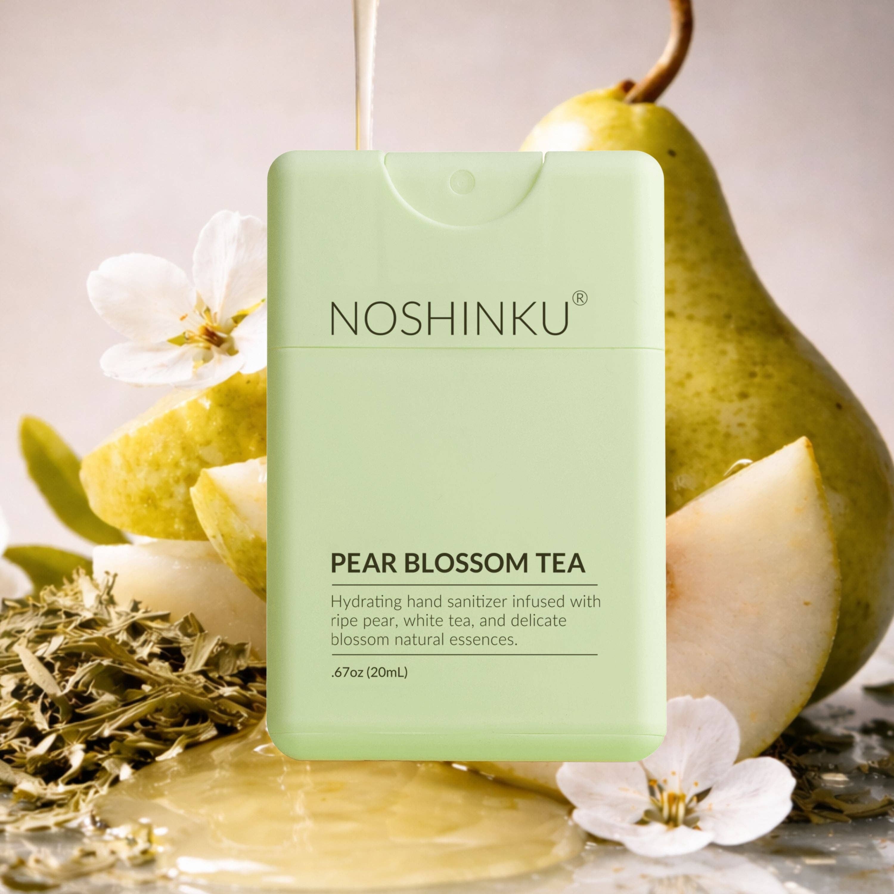 Pear Blossom Tea Hydrating Pocket Hand Sanitizer | Noshinku