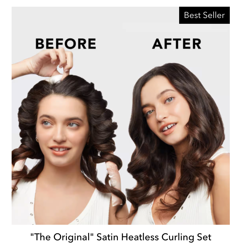 Satin Heatless Curling Set - Sunset Tie Dye | Kitsch