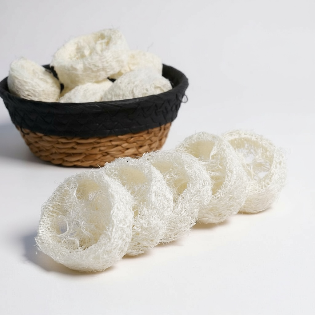 Natural Luffa Cuts – Eco-Friendly Exfoliating Sponge Discs | Earthcraft Home
