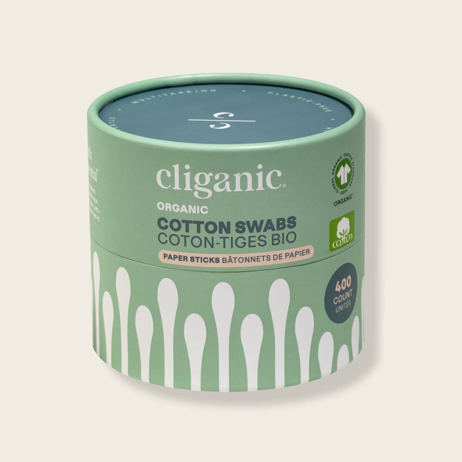 Organic Cotton Swabs 400 count | Cliganic