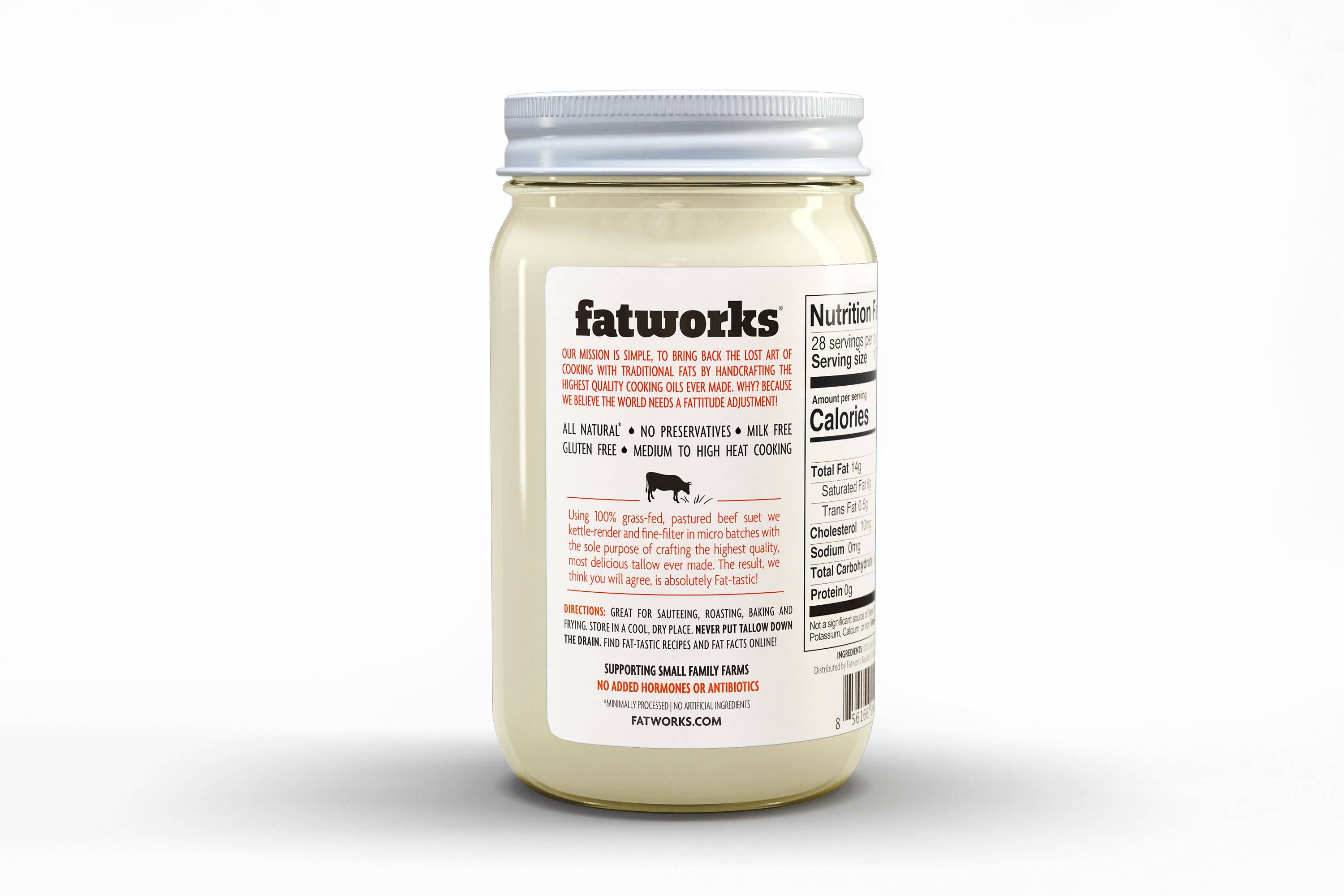 Grass Fed Tallow 14 OZ | Fatworks
