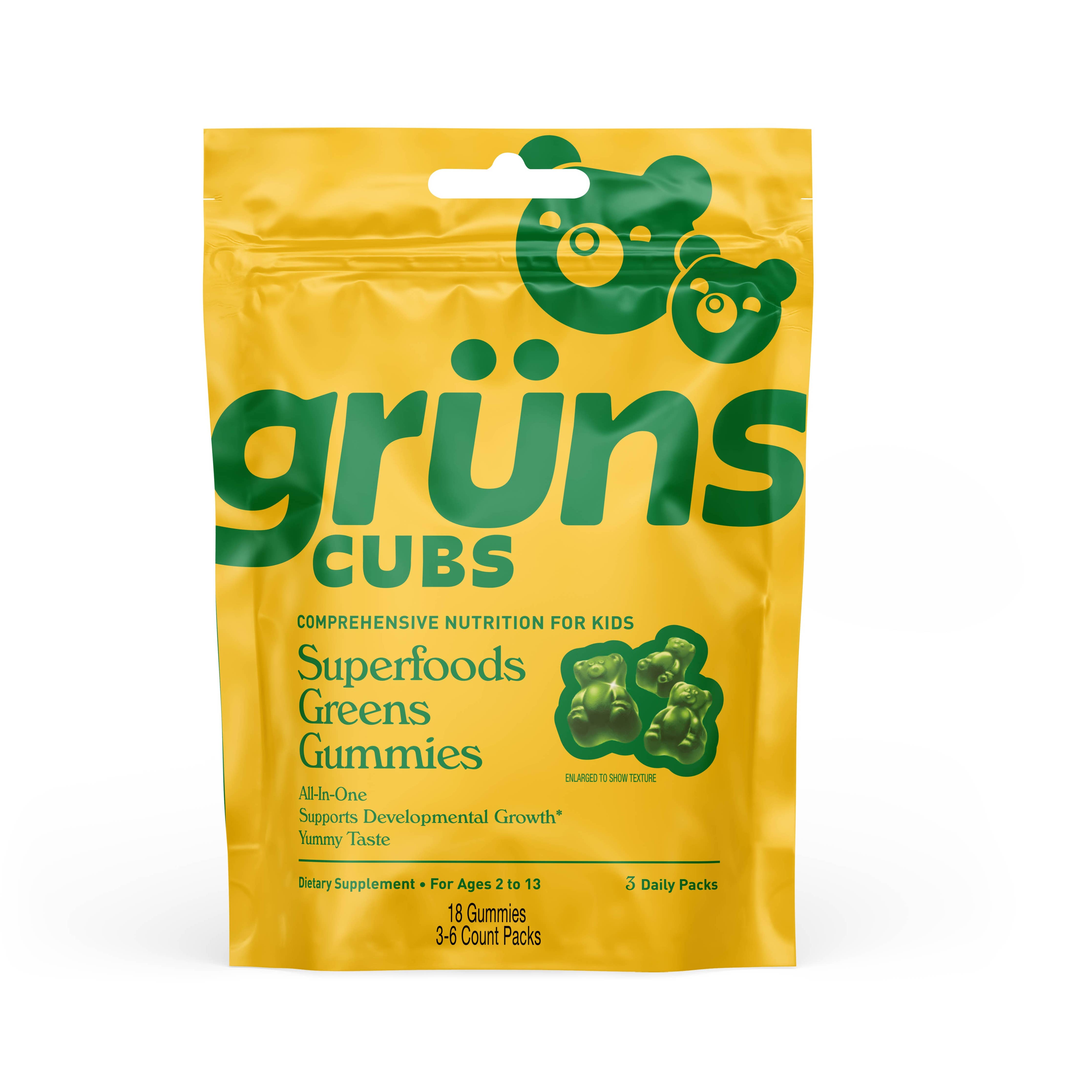 Kids Superfood Greens Gummies, 3 Servings | Gruns
