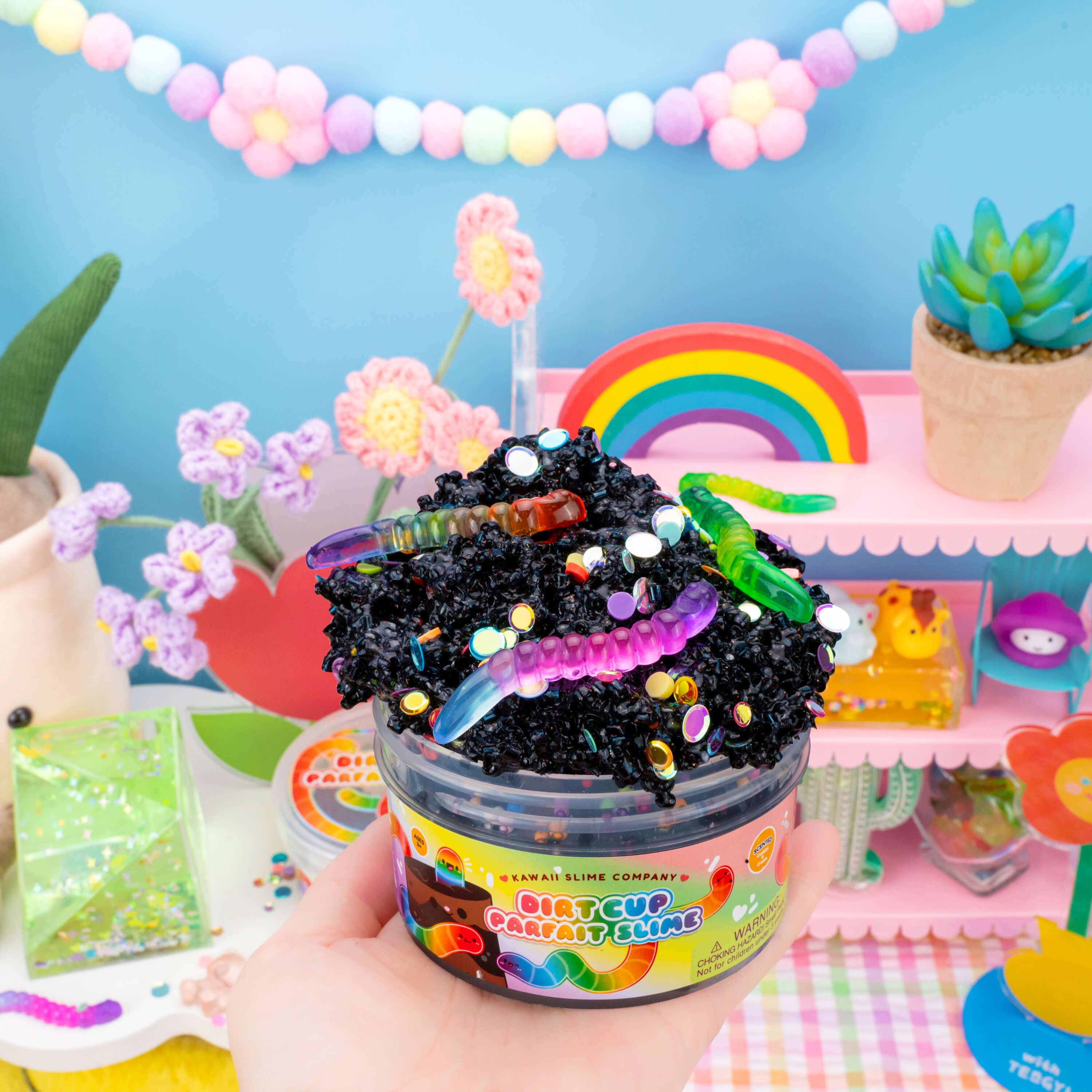 Dirt Cup Parfait Crunchy Signature Dome™ Slime | Kawaii Slime