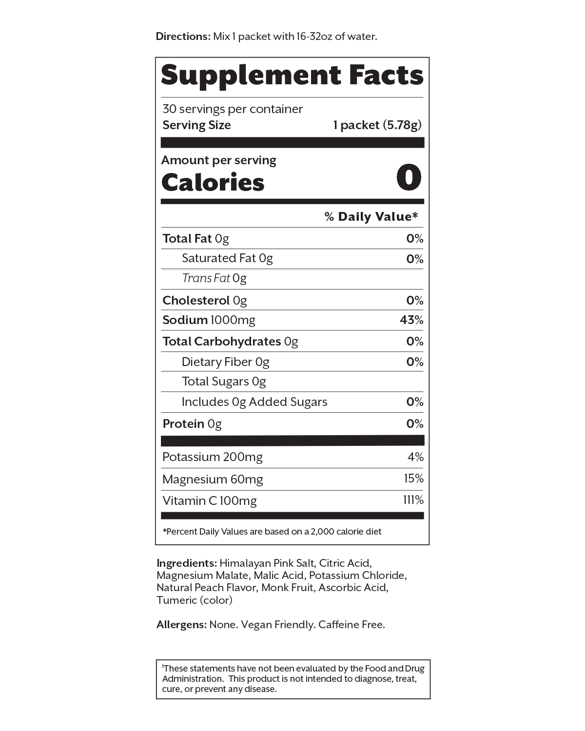 White Peach Electrolyte Drink Mix | Promix