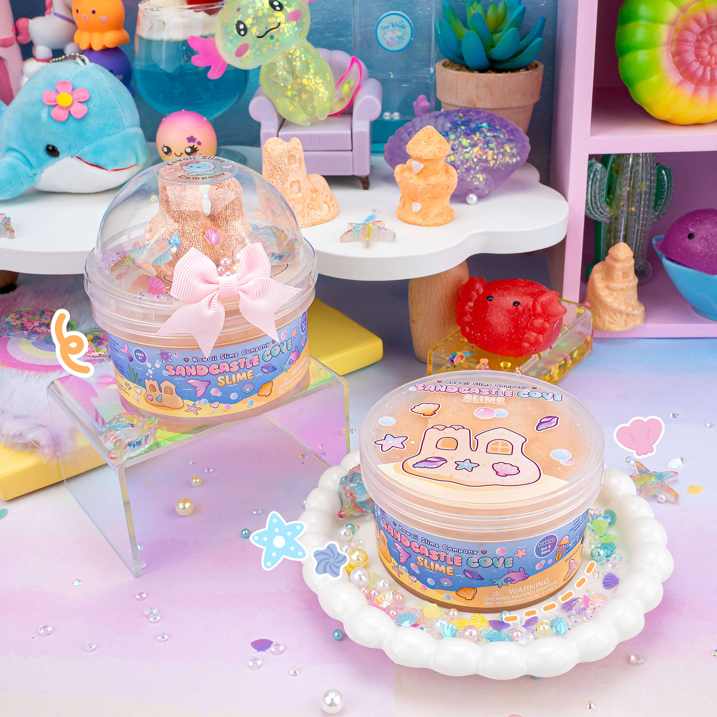 Sandcastle Cove Signature Dome™ Slime | Kawaii Slime