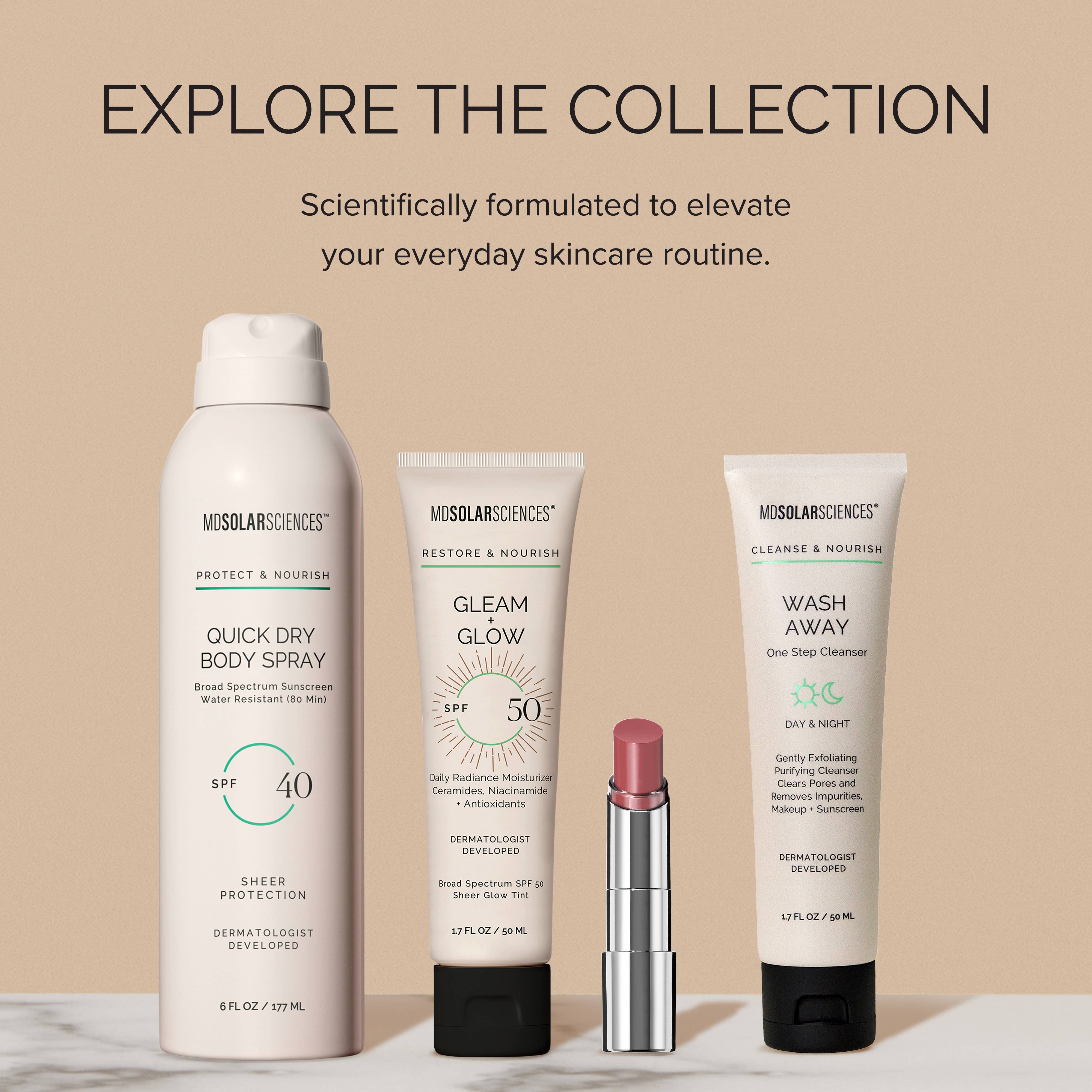 Gleam + Glow SPF 50 Tinted Moisturizer with Sunscreen | MDSolarSciences