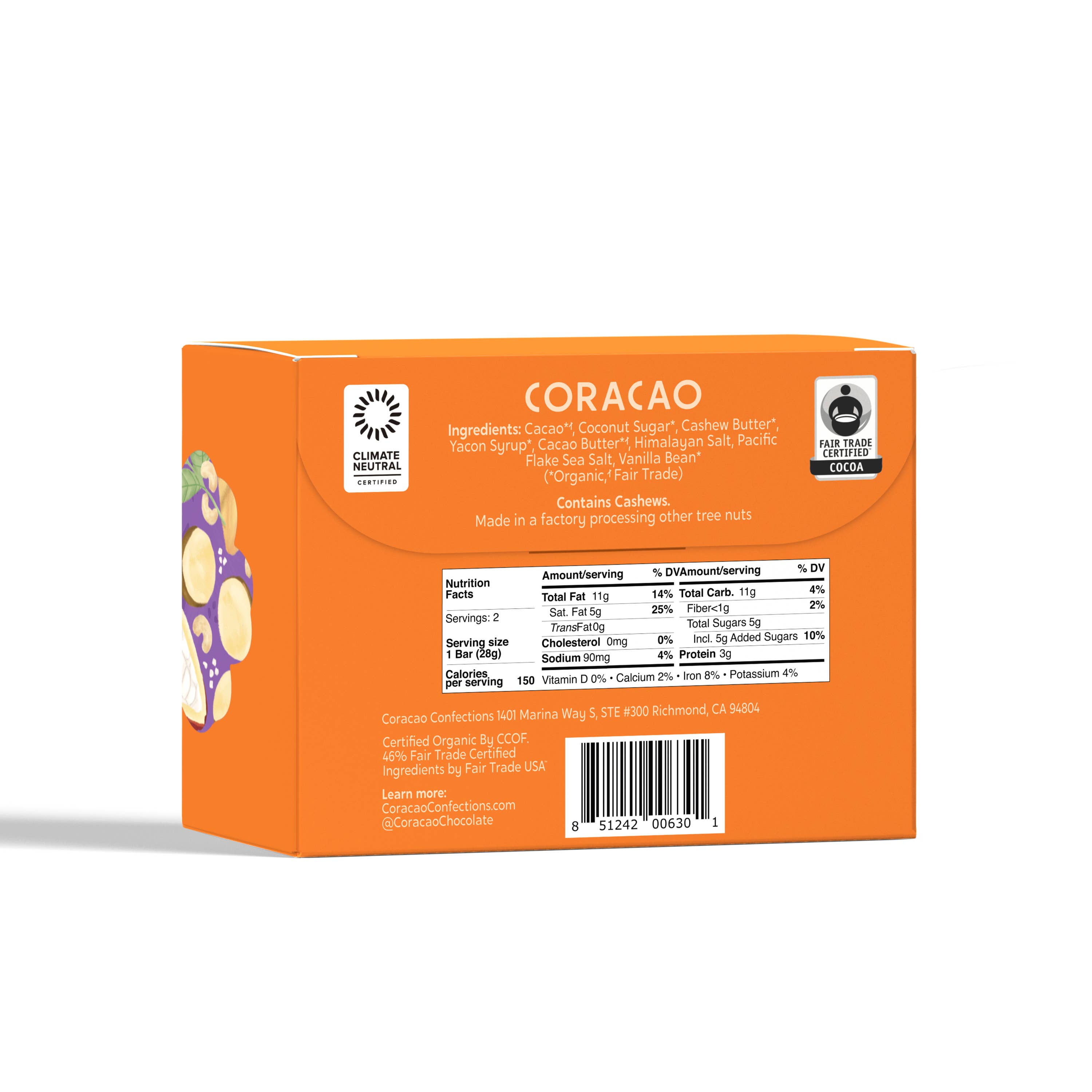 Salted Caramel Bar 2-Pack | Coracao
