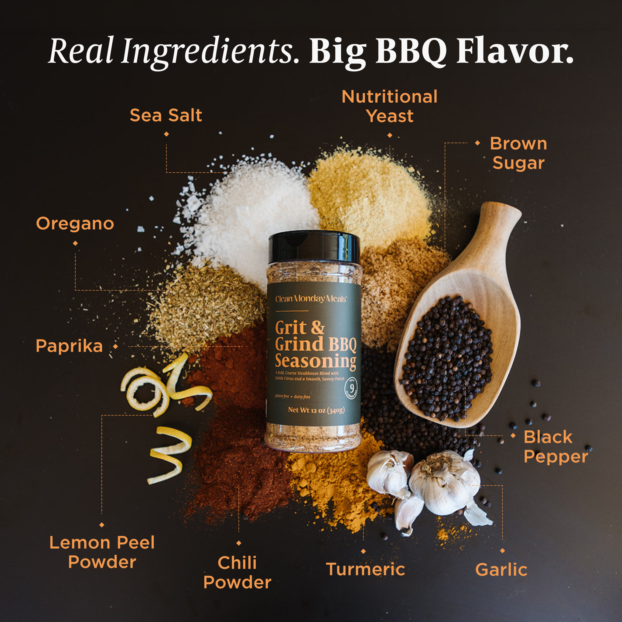 Grit & Grind BBQ Seasoning | Clean Monday Meals