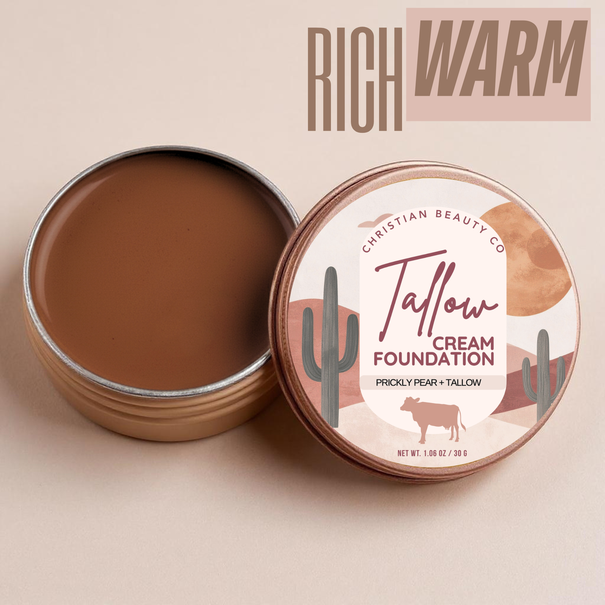 Tallow Cream Foundation | Christian Beauty Co