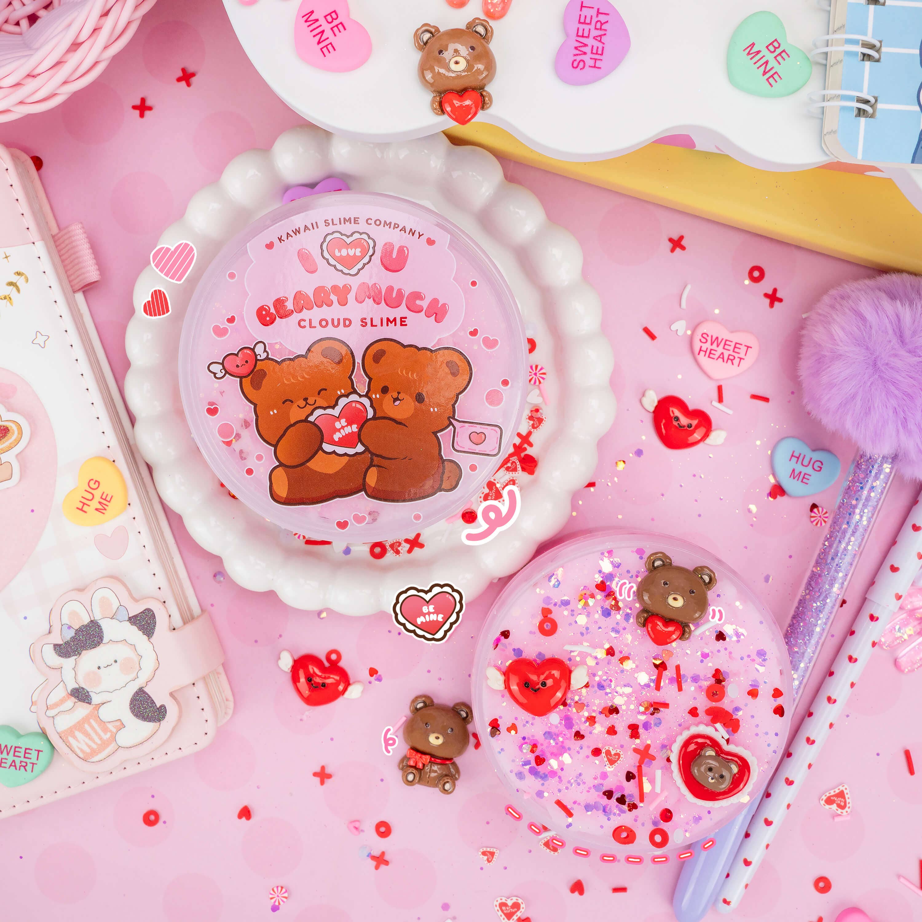 I Love You Beary Much Cloud Signature Dome™ Slime | Kawaii Slime