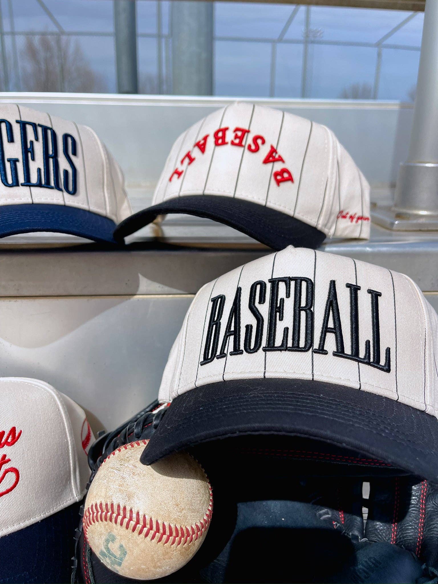 Baseball - Black Stripe Vintage Trucker Hat | Kenzkustomz