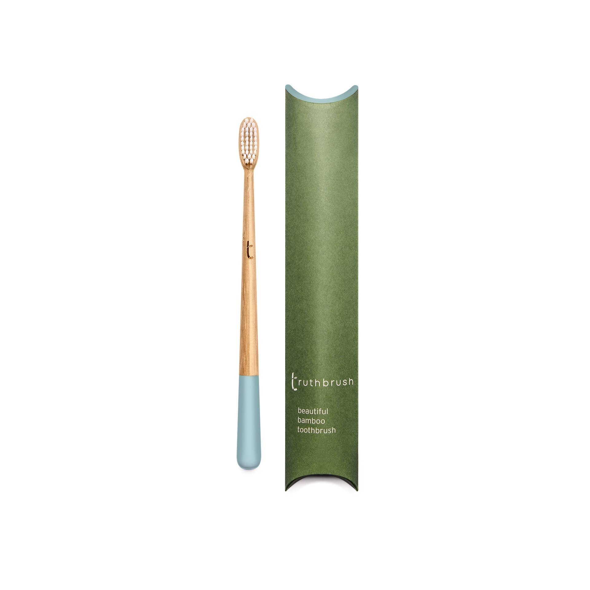 Glacial Blue Truthbrush with Medium Castor Oil Bristles | Toothbrush LLC