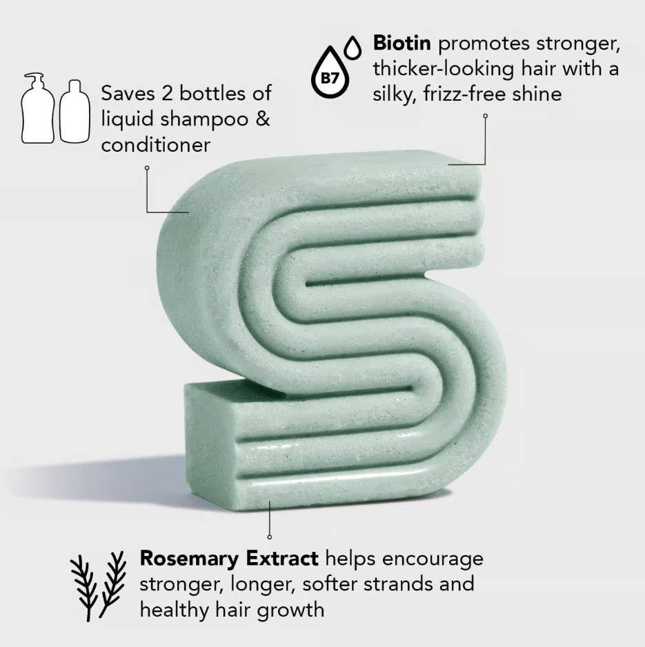 Rosemary & Biotin Volumizing Solid Shampoo | Kitsch