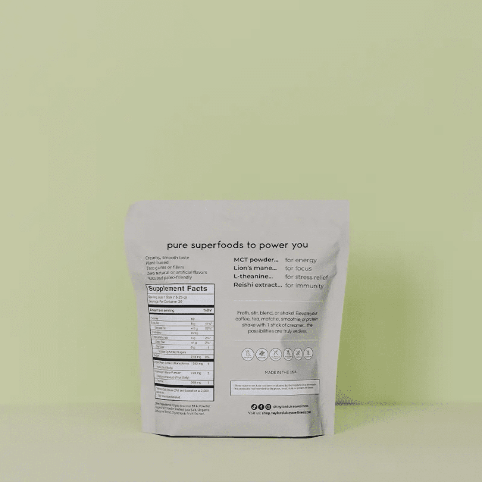 Organic Superfood Creamer | Taylor Dukes Wellness