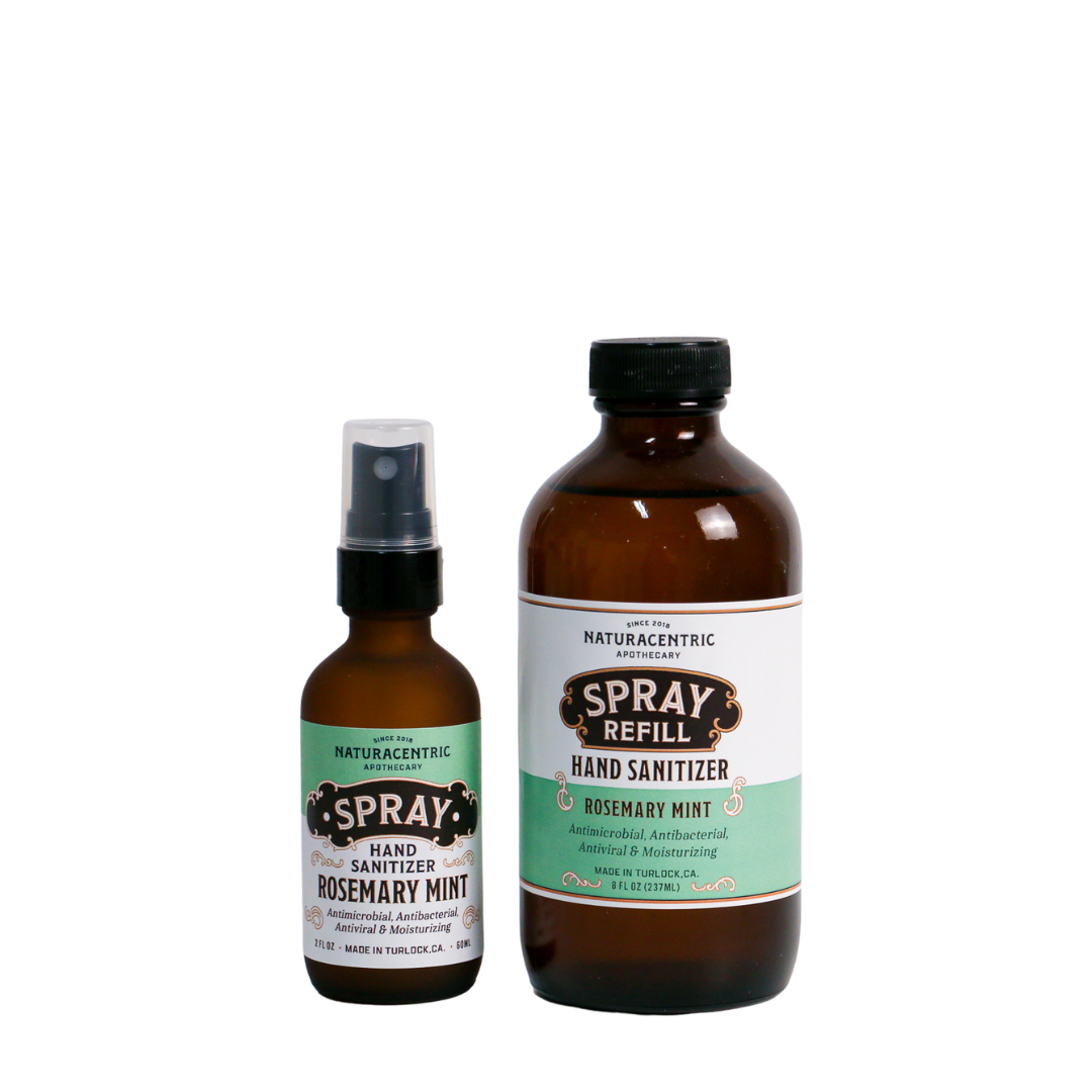 Rosemary Mint Essential Oil Hand Sanitizer Spray (2oz) | Naturacentric