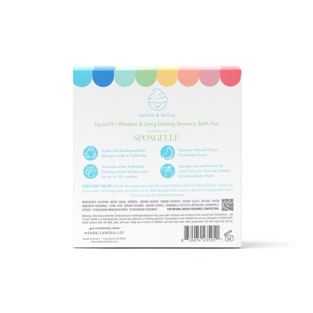 Sponge with Built-In Body Wash - Honeydew | Dabble & Dollup