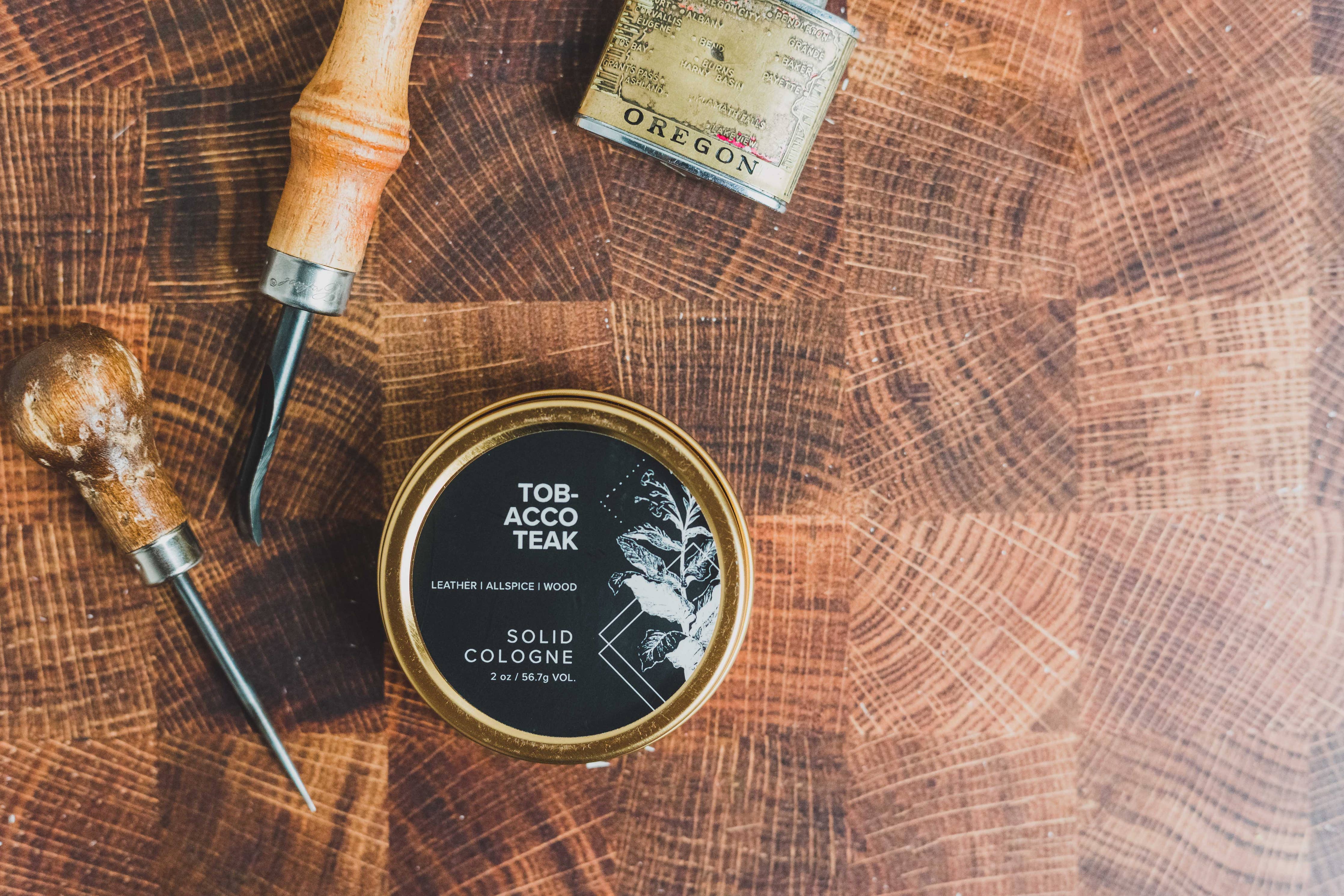 Men's Solid Cologne Tobacco Teak | Broken Top Goods