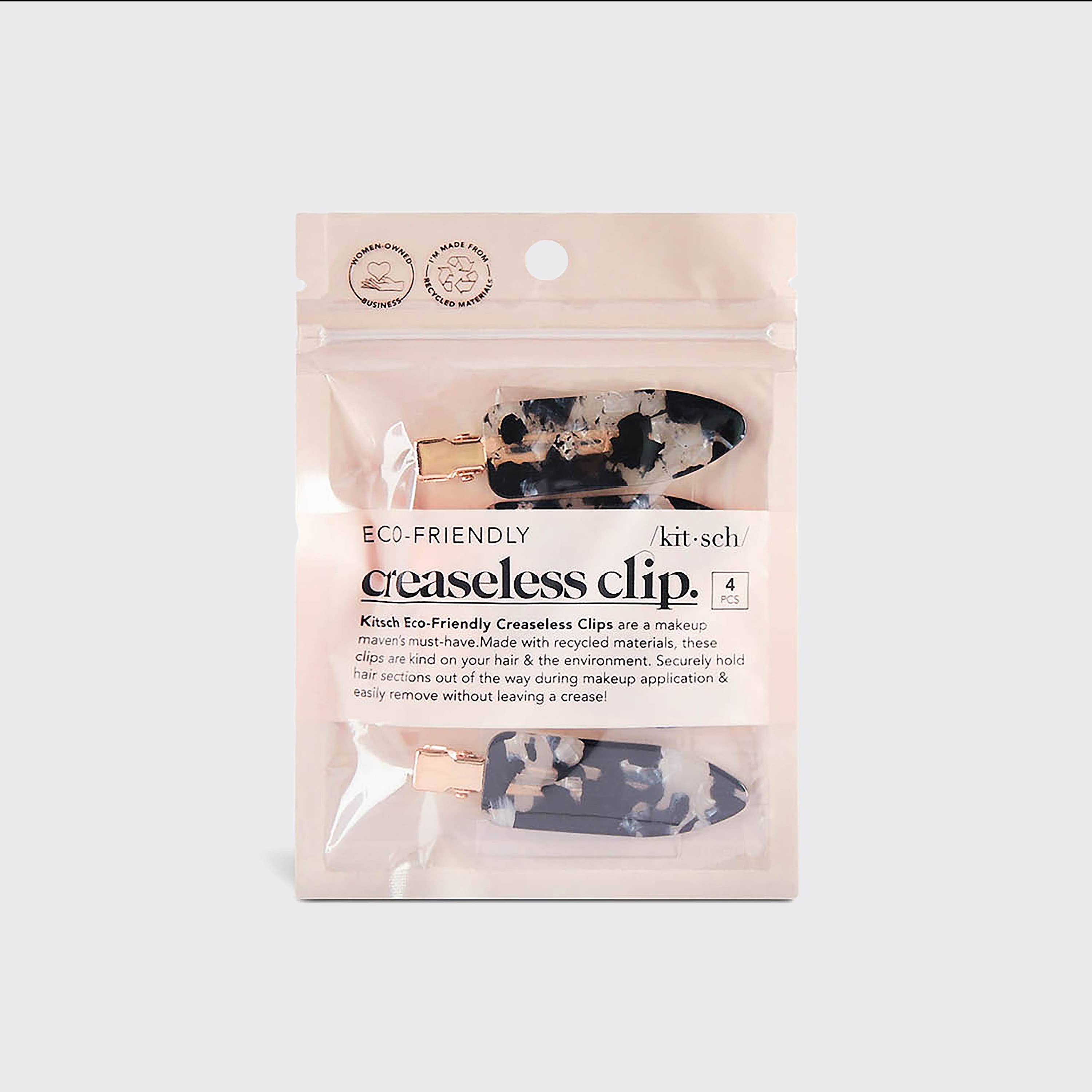 Eco-Friendly Creaseless Clips 4pc Set - Black Terrazzo | Kitsch