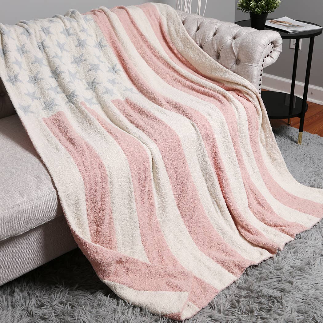 American Flag Design Cozy Soft Throw Blanket | Fashion City