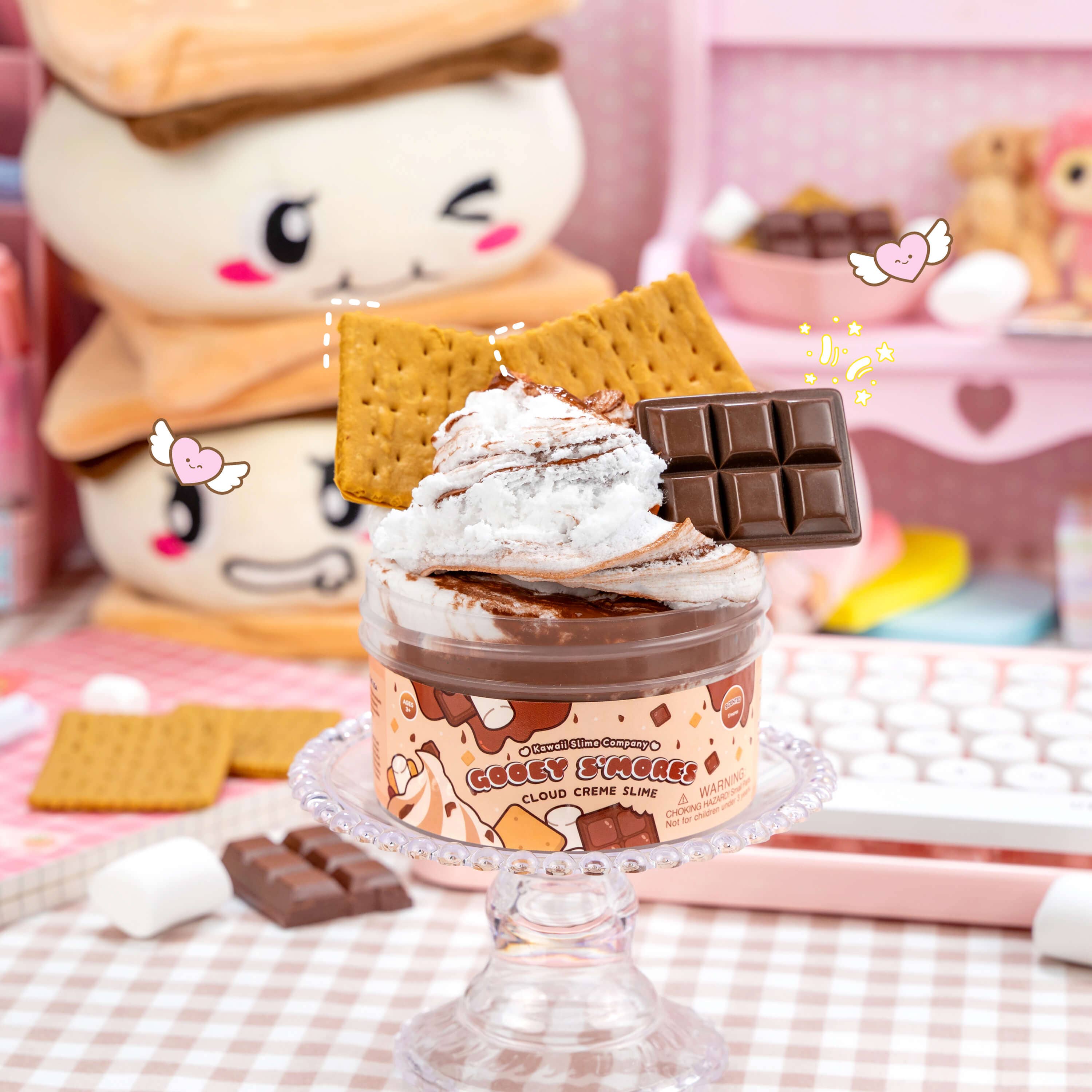 Gooey S'mores Cloud Creme Slime | Kawaii Slime Co