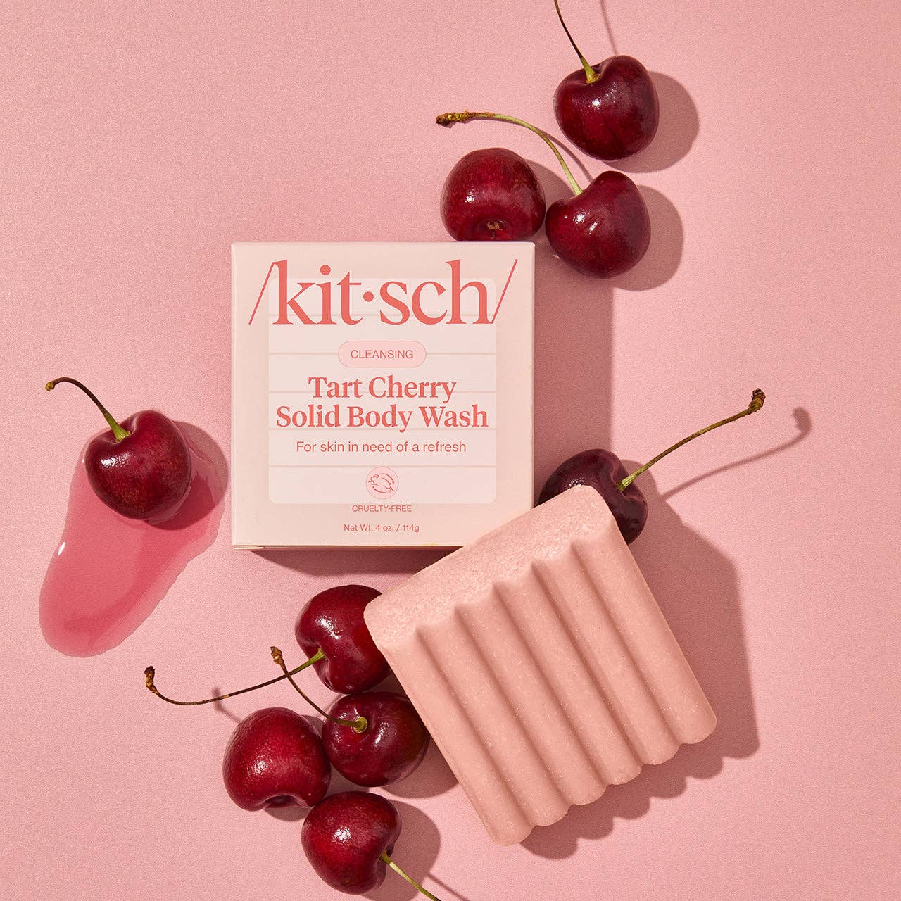 Cleansing Tart Cherry Solid Body Wash | Kitsch