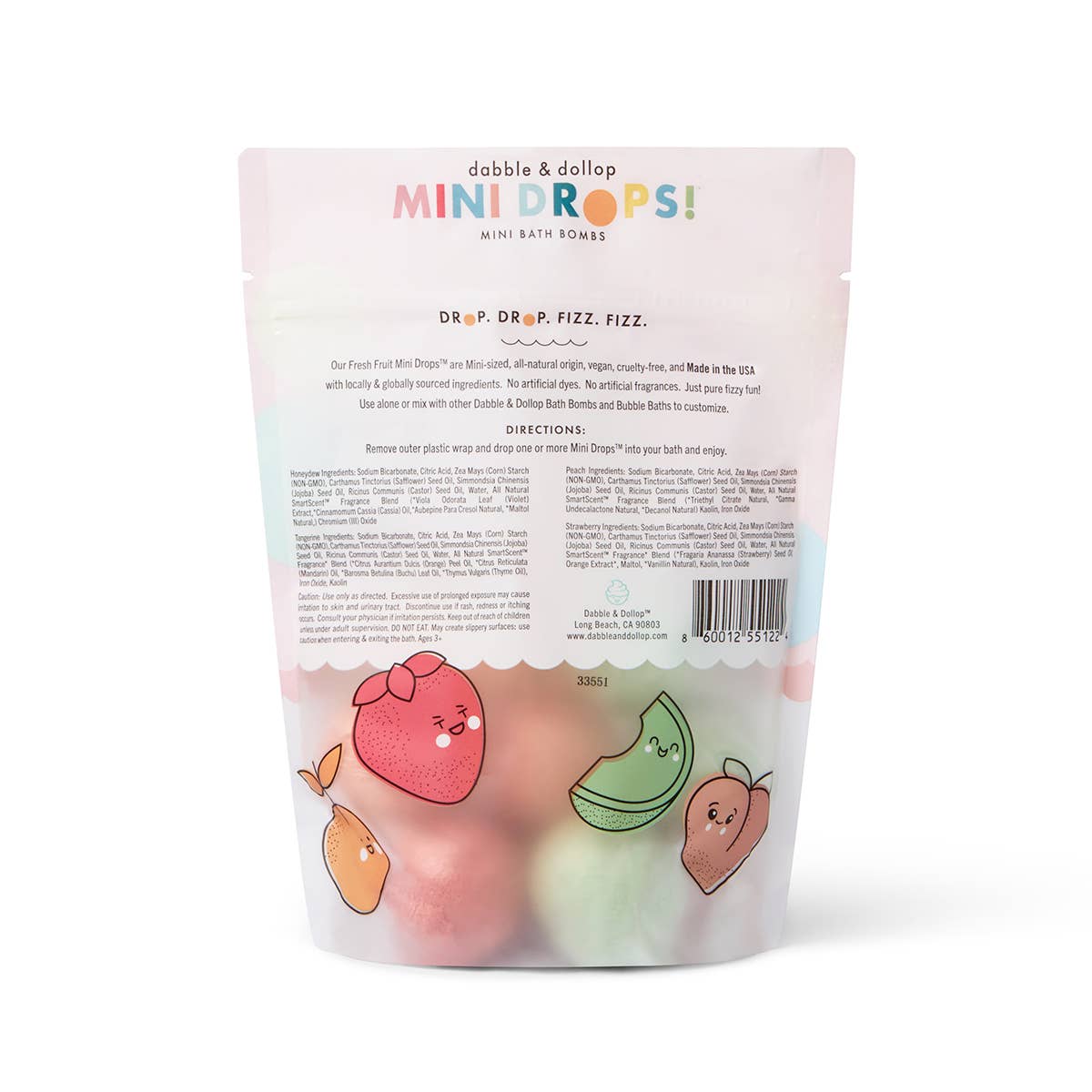 Mini Drops Bath Bombs - Fresh Fruit | Dabble & Dollup