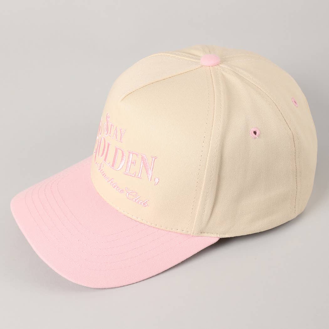 Stay Golden Sunshine Club Embroidery Trucker Hat | Fashion City